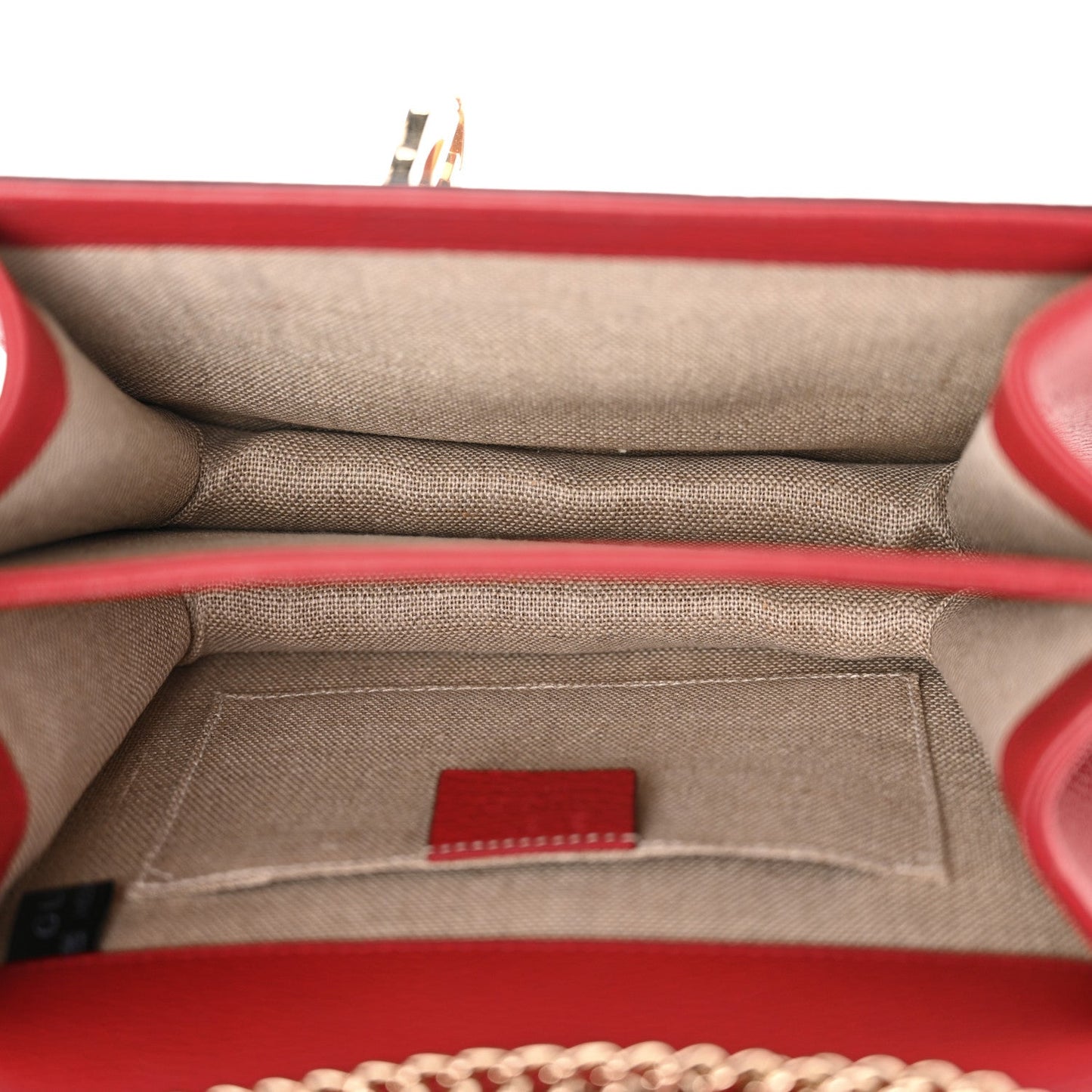 Gucci Dollar Calfskin Small Interlocking G Shoulder Bag Red