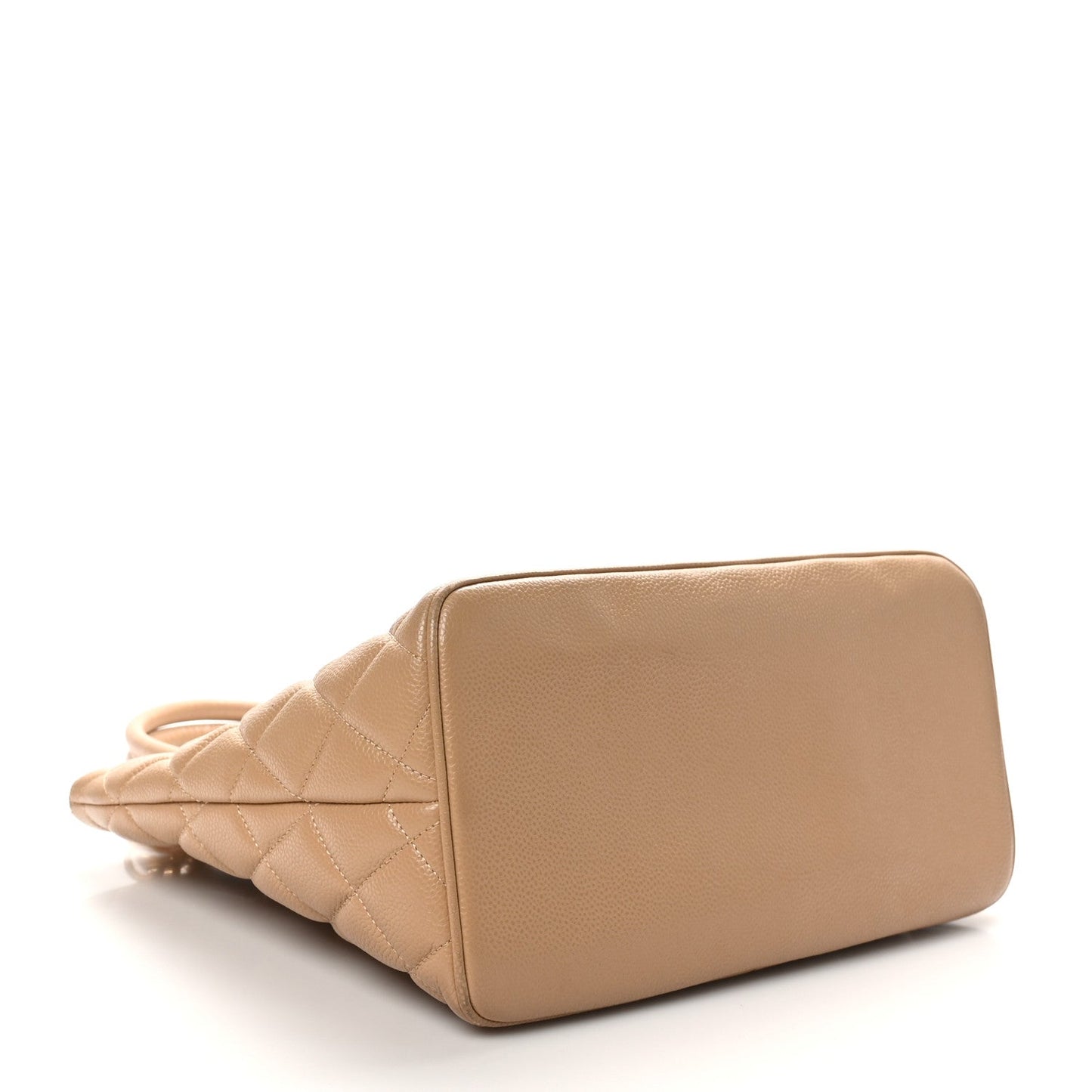Chanel Caviar Quilted Medallion Tote Beige