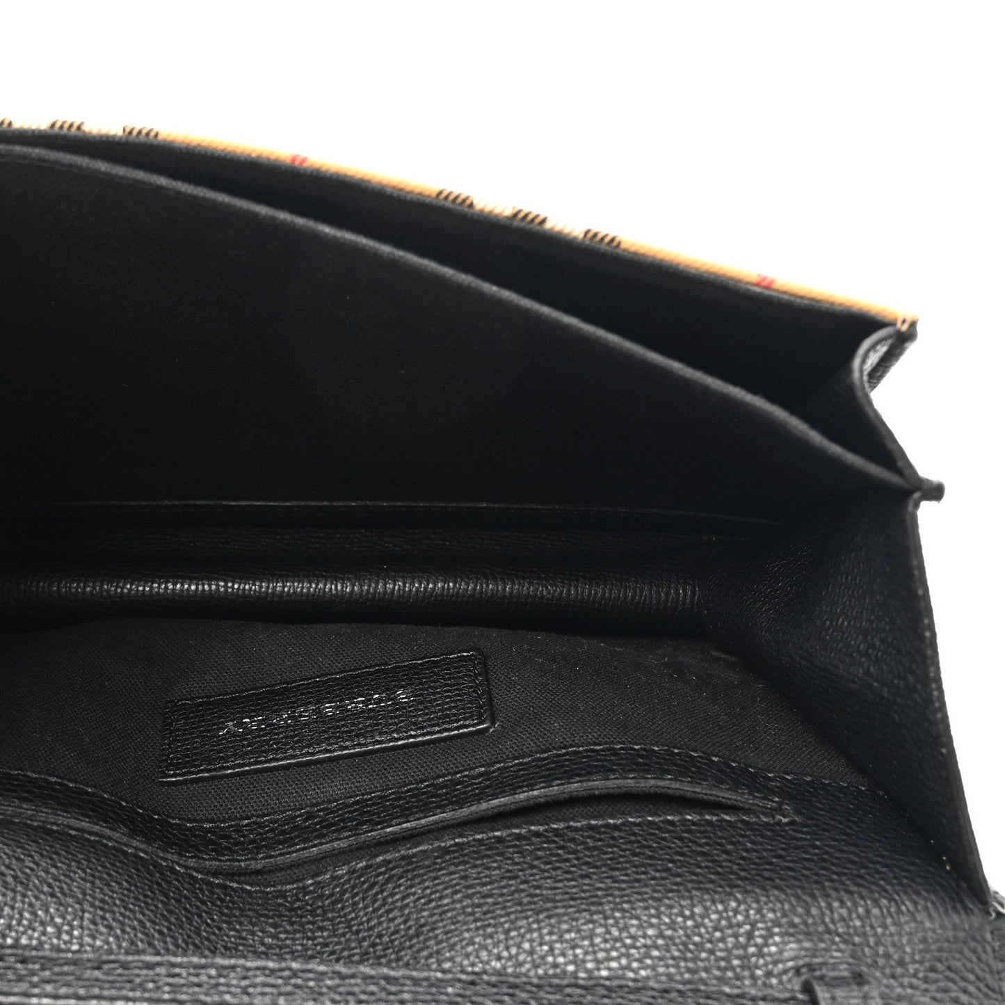 Burberry Derby Calfskin Vintage Check Small Macken Crossbody Bag Black
