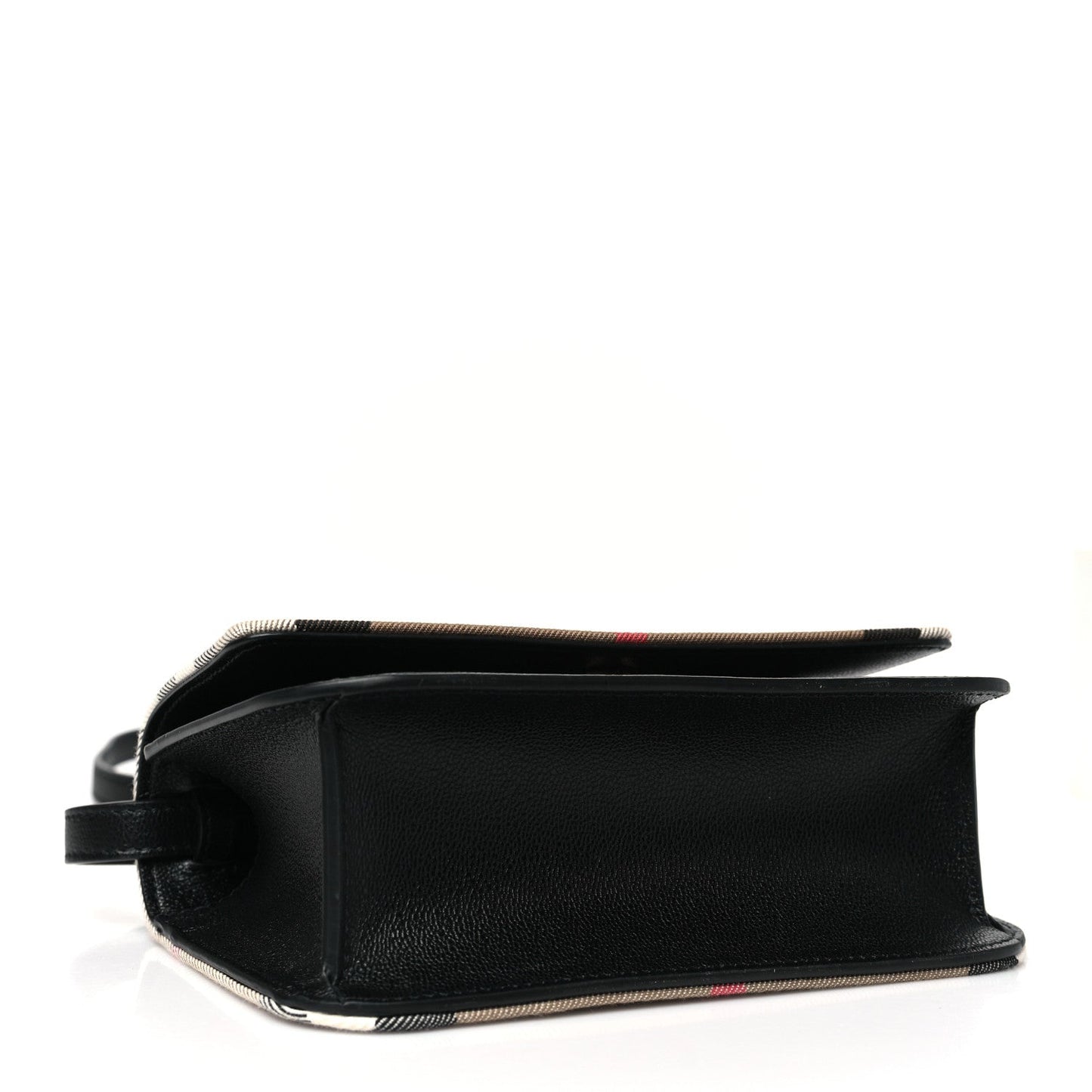 Burberry Grained Calfskin House Check Small Madison Shoulder Bag Black