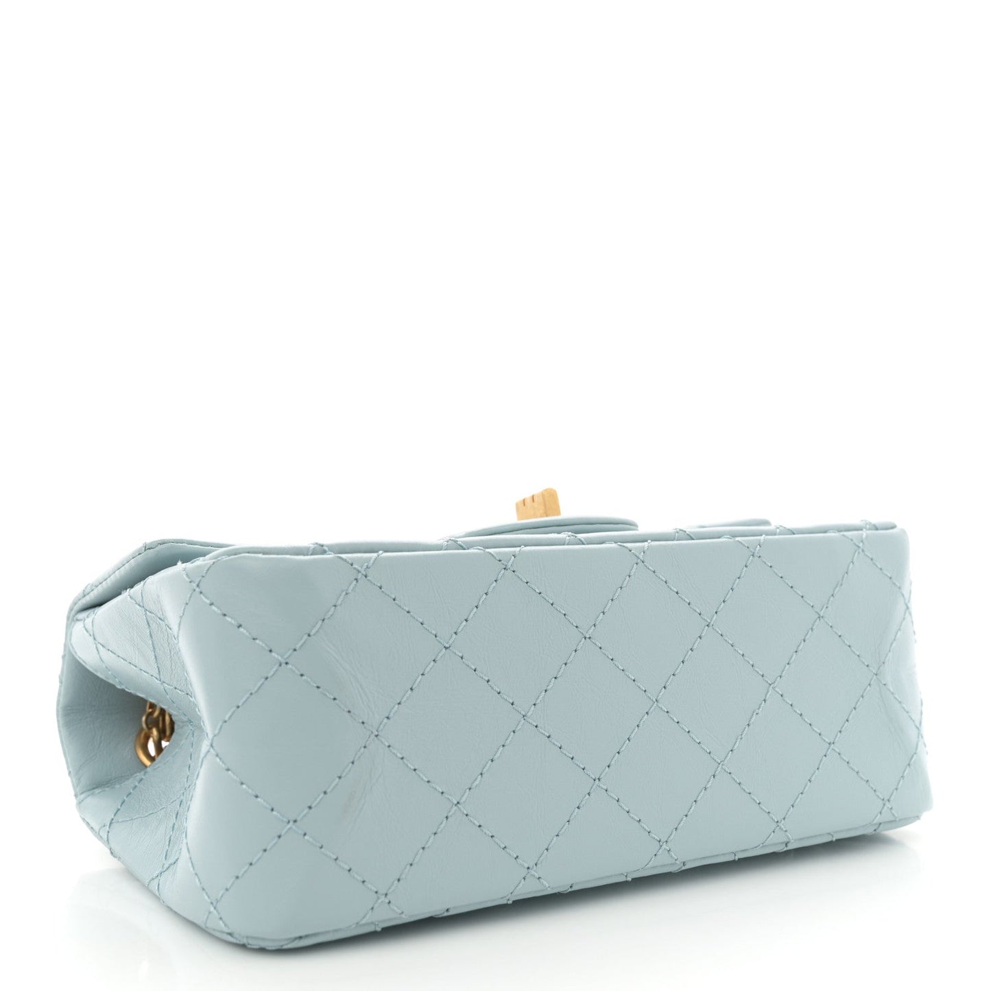 Chanel Aged Calfskin Quilted 2.55 Reissue Mini Flap Light Blue