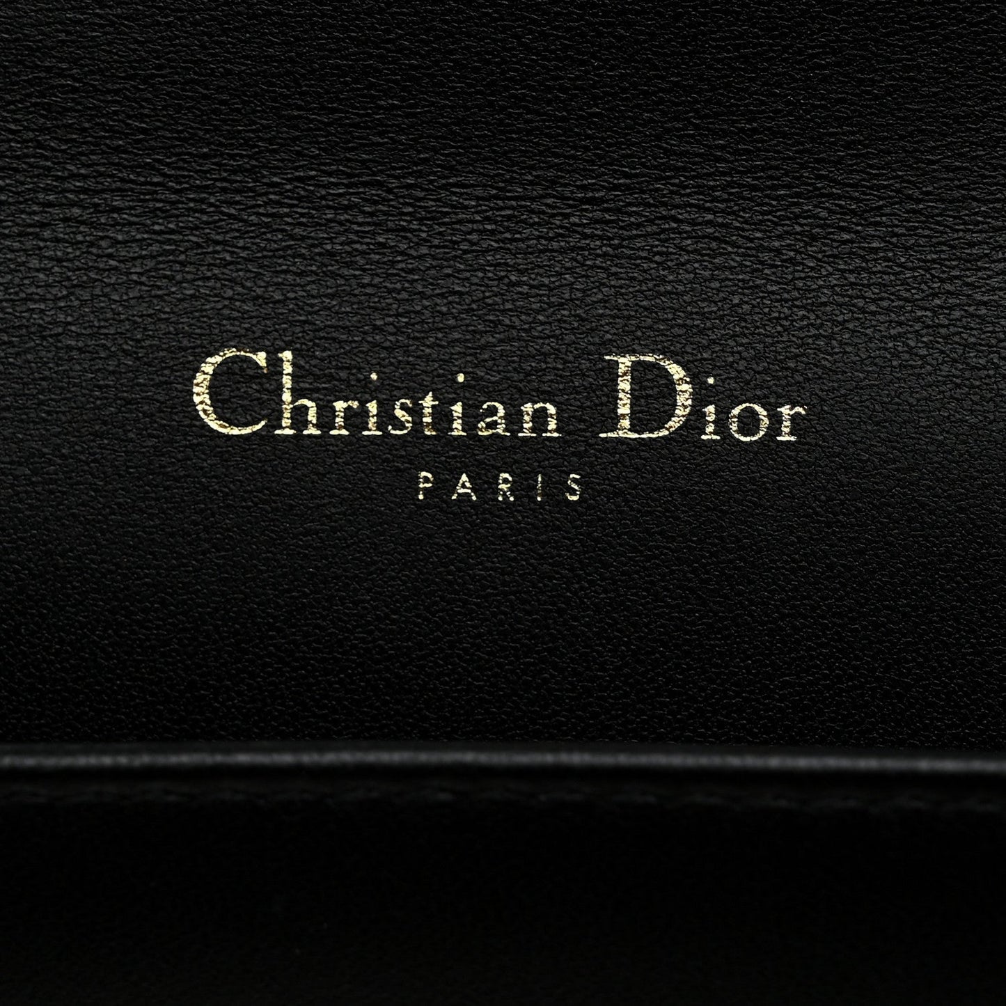 Christian Dior Lambskin Cannage Lady Dior Pouch Black