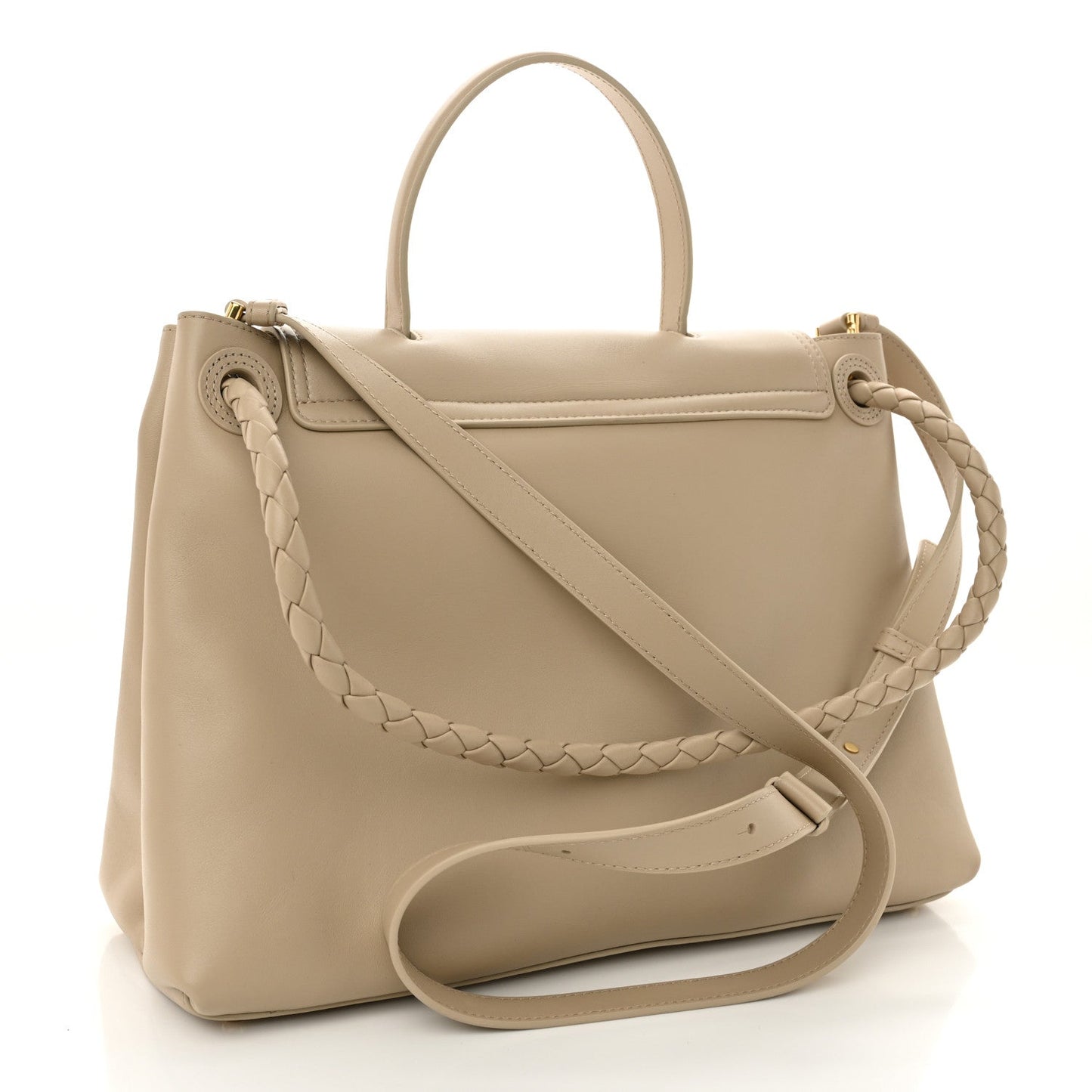 Bottega Veneta Silky Calfskin Medium Ciao Ciao Ecru