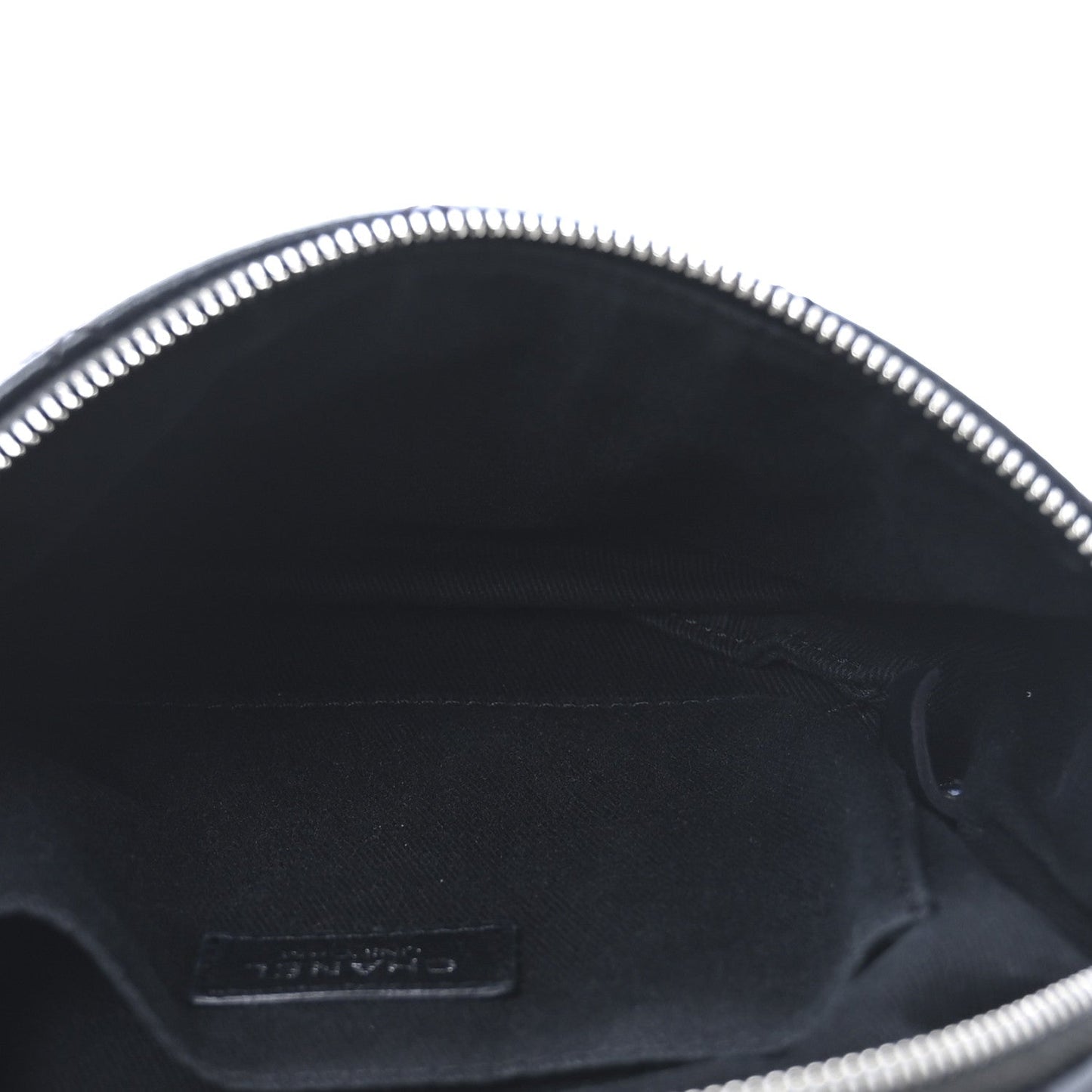 Chanel Grained Calfskin Quilted Waist Belt Bag Black