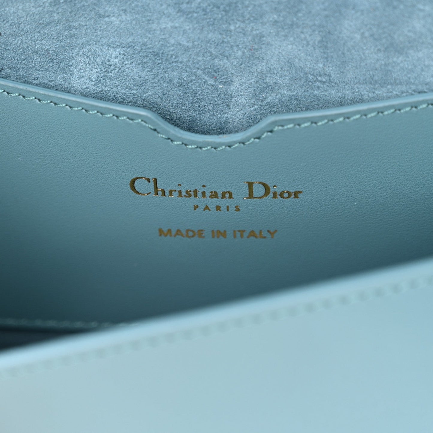 Christian Dior Box Calfskin East West Bobby Bag Blue