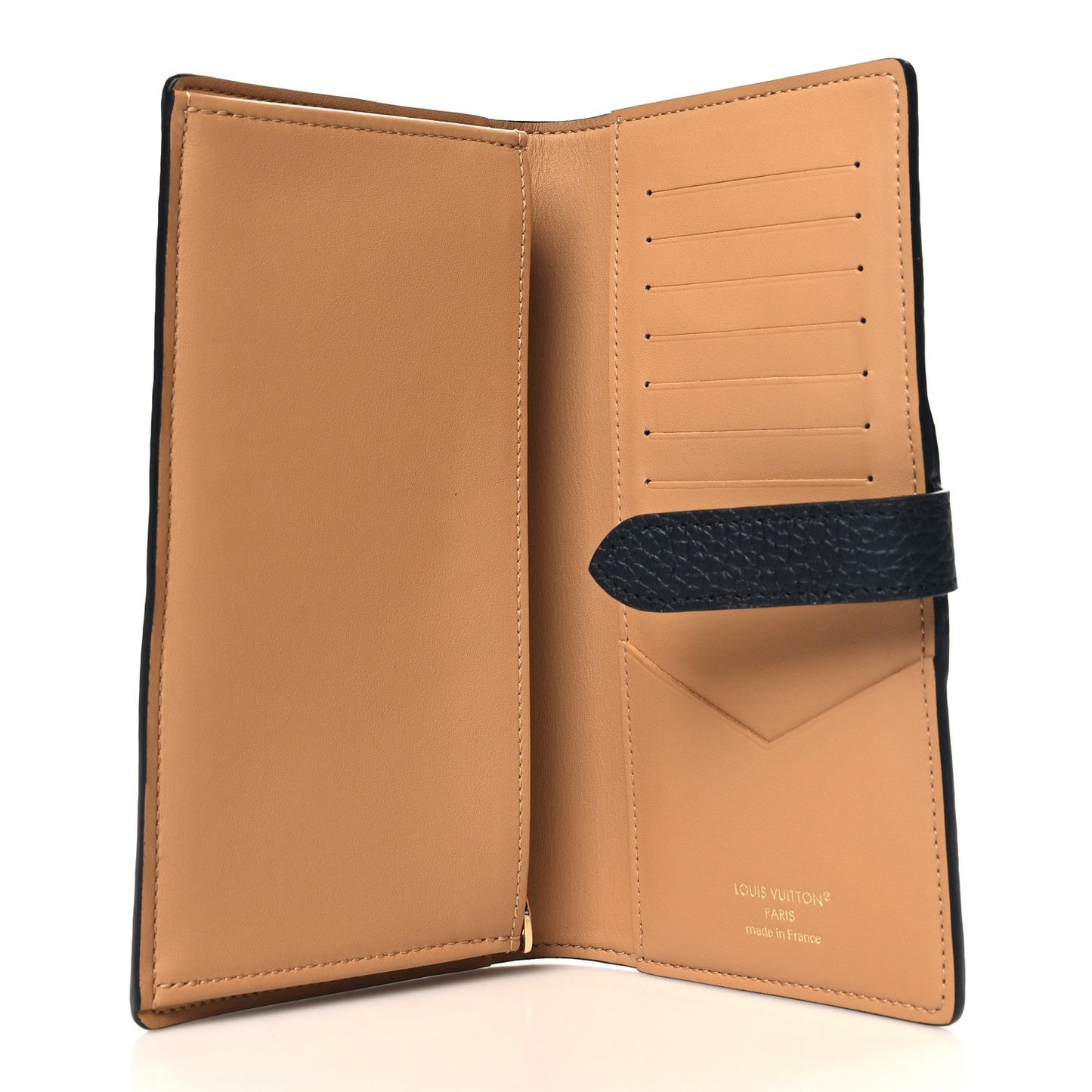 Louis Vuitton Taurillon LV Vertical Capucines Wallet Black Arizona