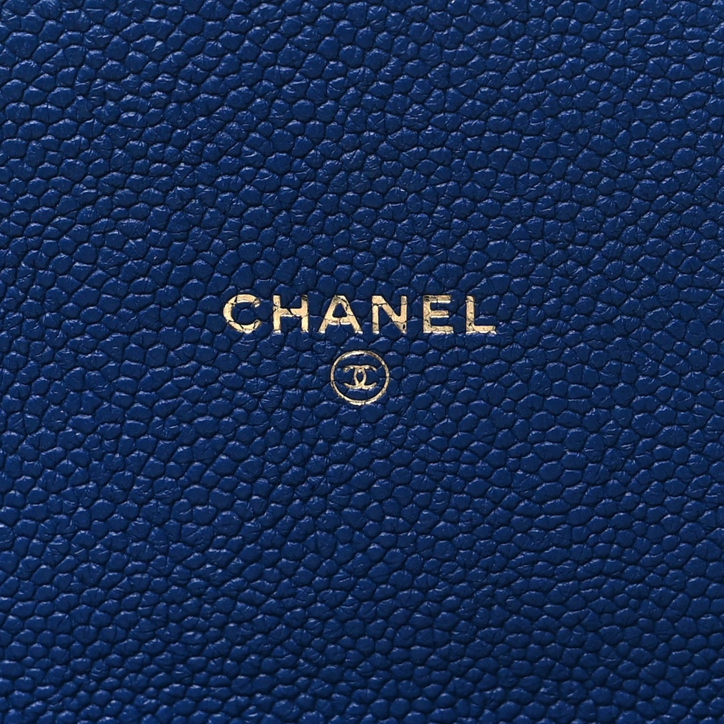 Chanel Grained Calfskin Quilted Cuba Wallet On Chain WOC Blue