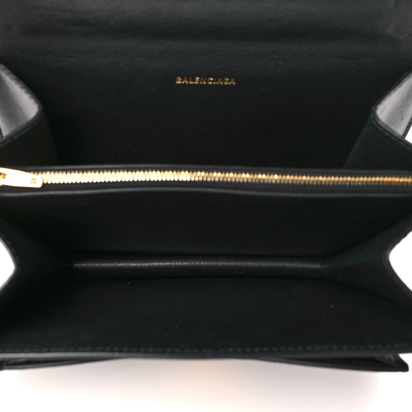 Balenciaga Box Calfskin S Sharp Chain Shoulder Bag Black