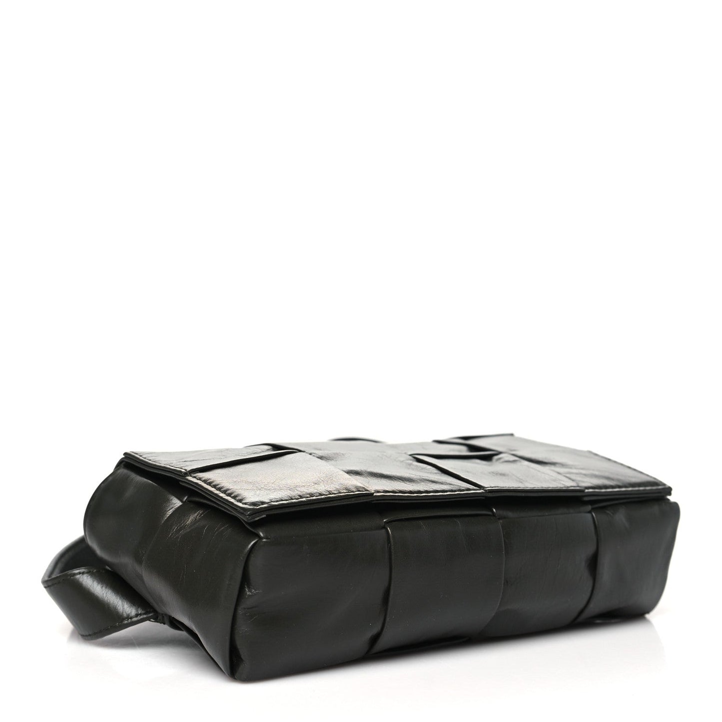 Bottega Veneta Paper Calfskin Intrecciato Cassette Belt Bag Raintree
