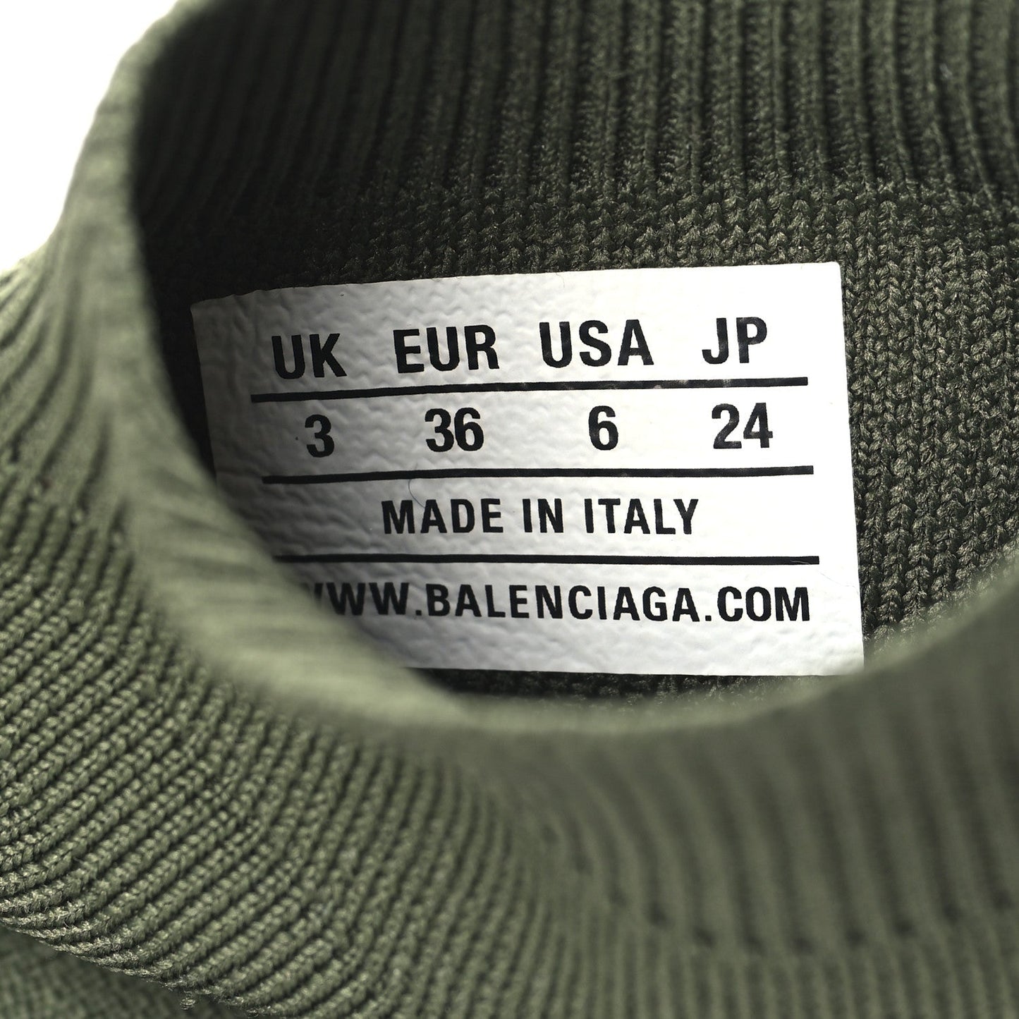 Balenciaga Technical 3D Recycled Knit Womens Speed 2.0 Sneakers 36 Green