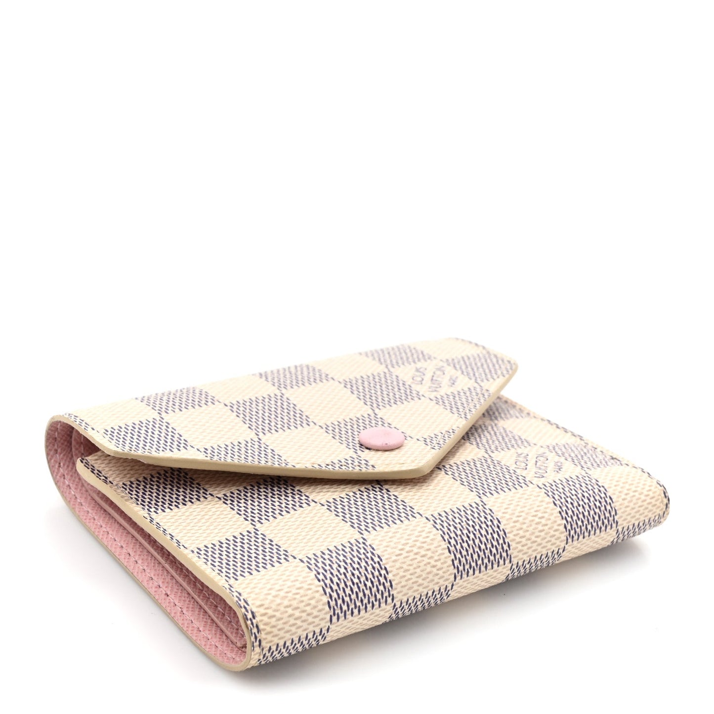 Louis Vuitton Damier Azur Victorine Wallet Rose Ballerine