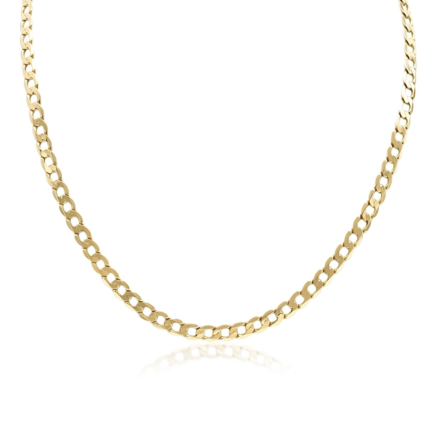 21.5" Curb Link Necklace - 9ct Yellow Gold