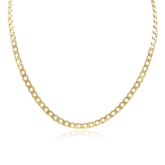 21.5" Curb Link Necklace - 9ct Yellow Gold