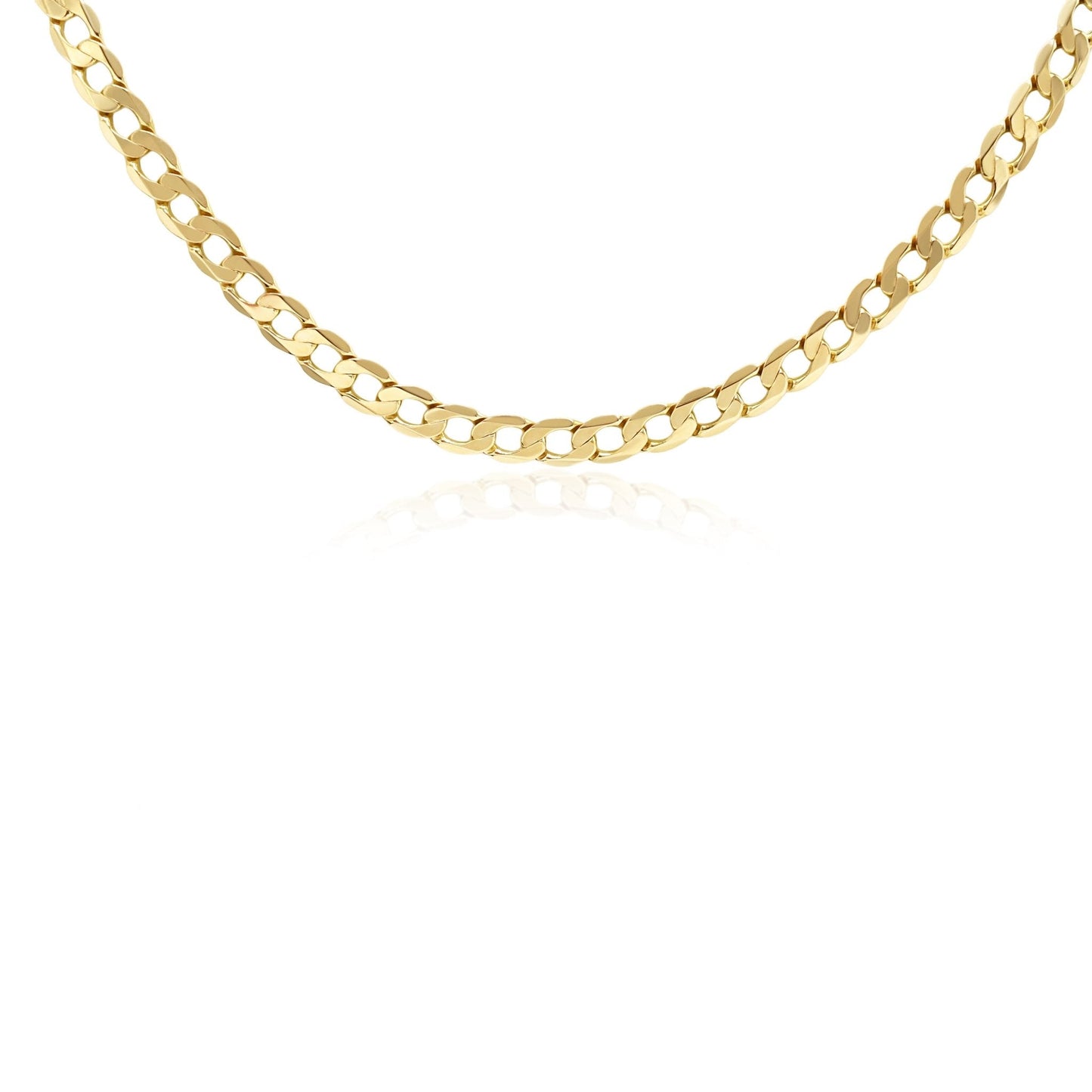 21.5" Curb Link Necklace - 9ct Yellow Gold