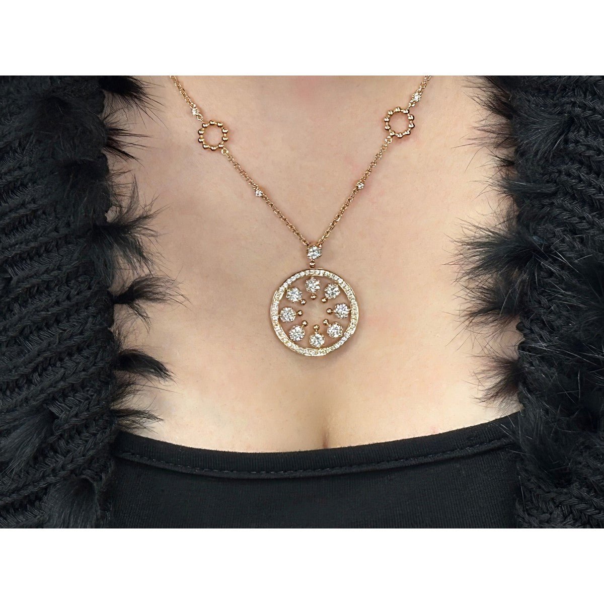 Boodles Circus Large Diamond Pendant - 18ct  Rose Gold