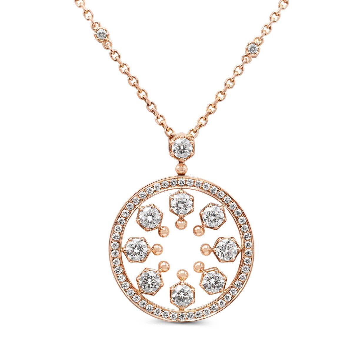 Boodles Circus Large Diamond Pendant - 18ct  Rose Gold