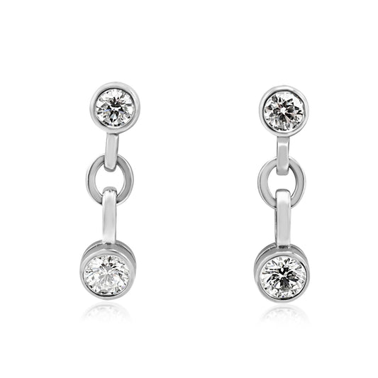 Boodles Diamond Drop Earrings - 18ct White Gold