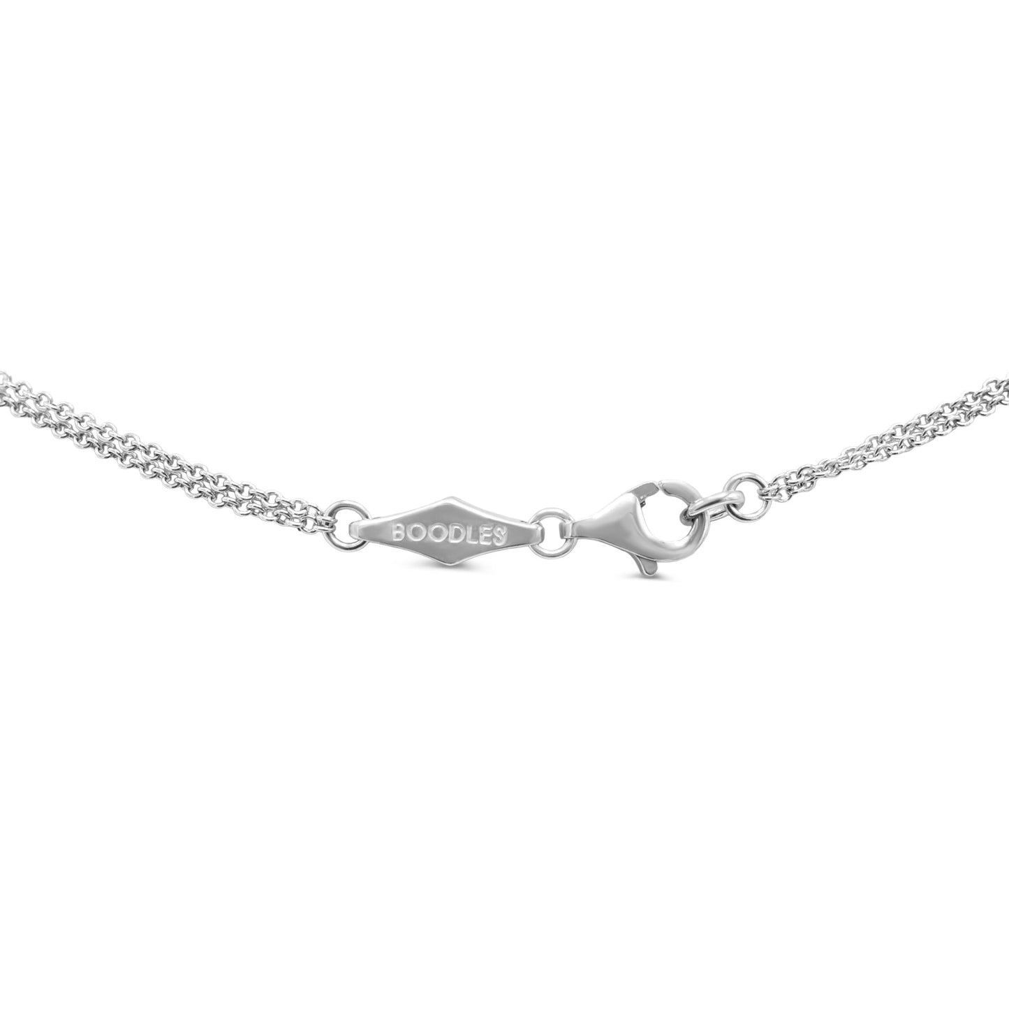 Boodles Roulette Diamond Pink Sapphire Pendant Necklace, Medium - 18ct White Gold