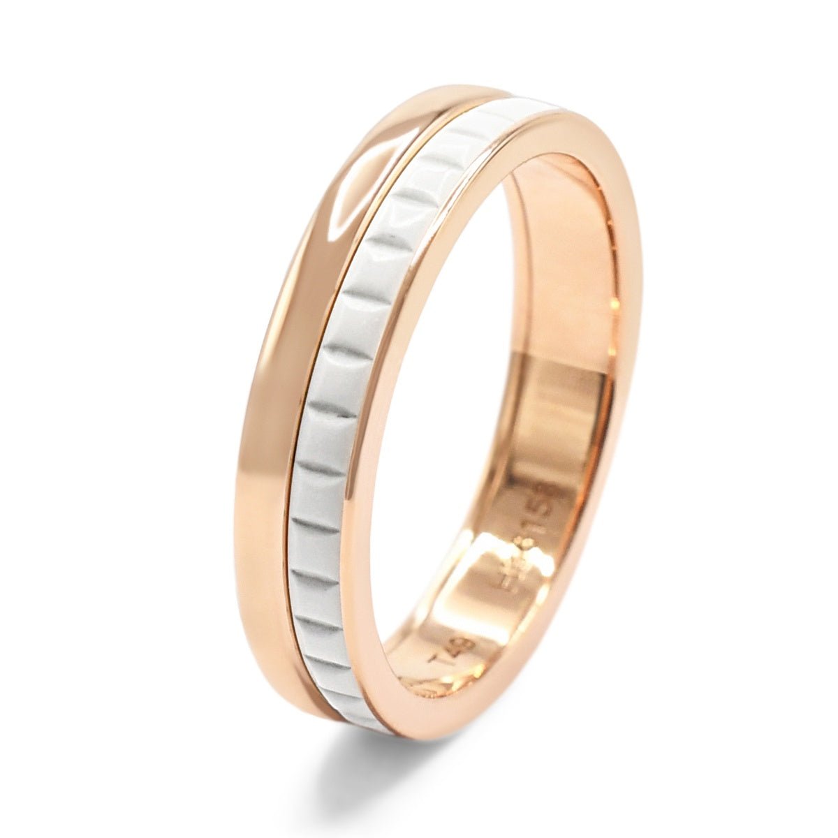 Boucheron Quatre White Edition Wedding Band Size 49 - 18ct Rose Gold