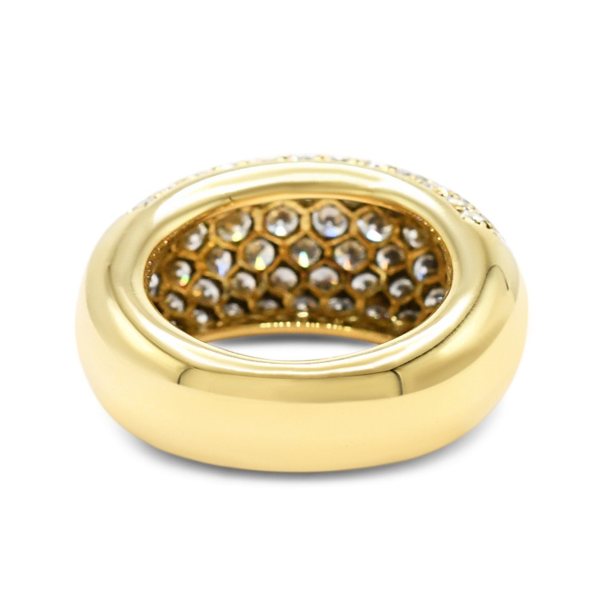 Brilliant Cut Diamond Bombe Ring - 18ct Yellow gold