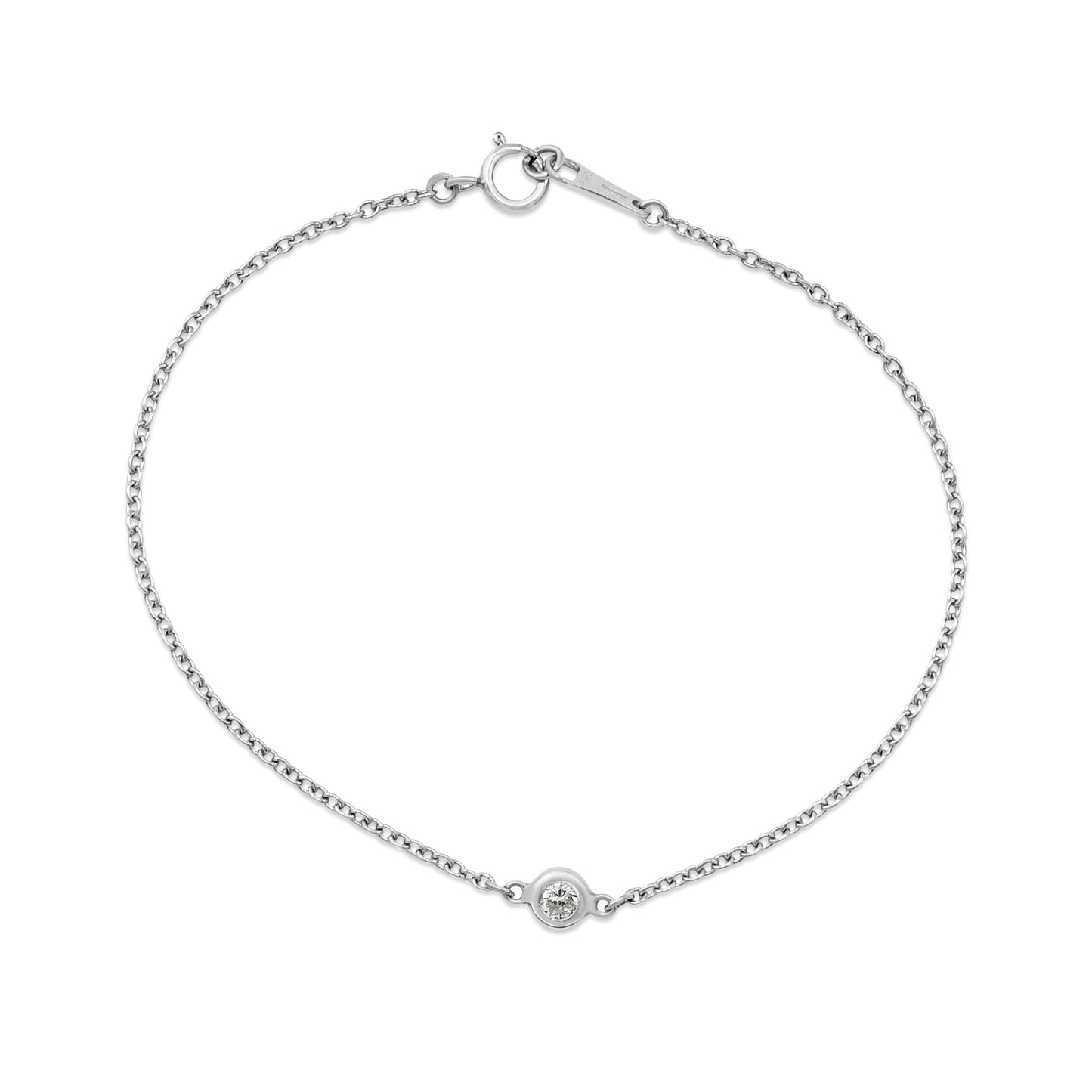 Brilliant Cut Diamond Bracelet 17cm  - Platinum