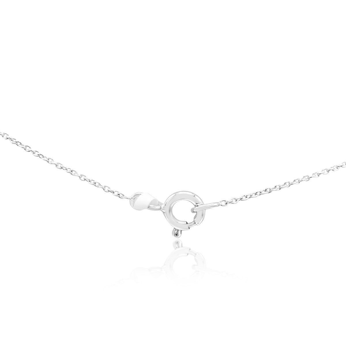 Brilliant Cut Diamond Feather pendant On 16" Necklace -18ct White Gold