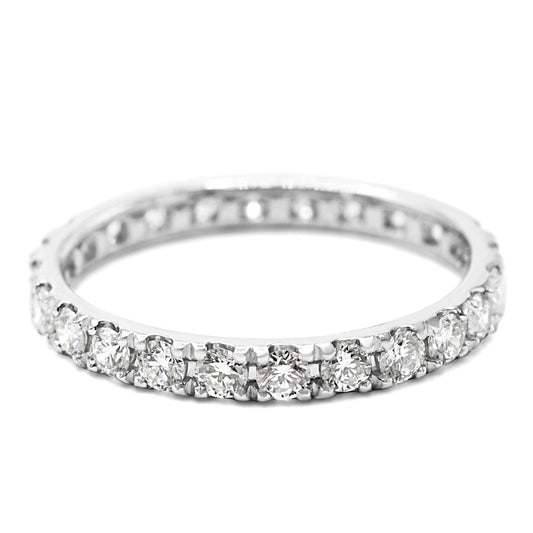 Brilliant Cut Diamond Full Eternity Ring - Platinum