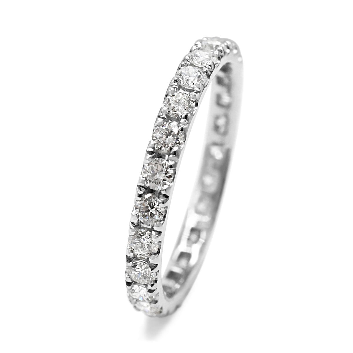 Brilliant Cut Diamond Full Eternity Ring - Platinum