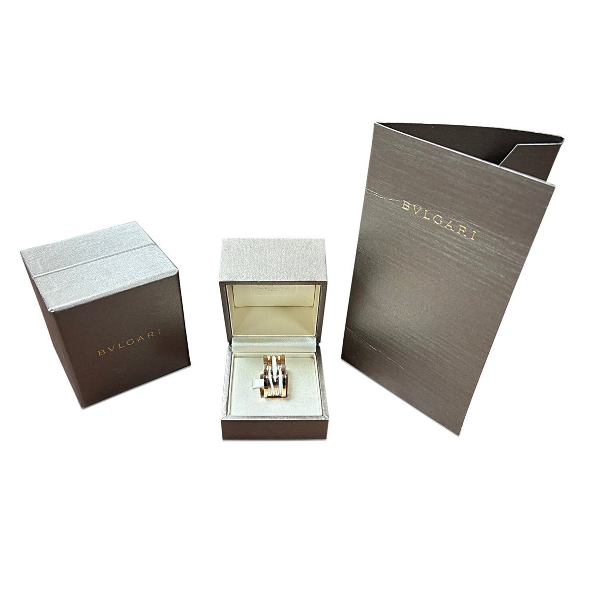 Bvlgari B.zero 1 White Ceramic Ring Size 60 - 18ct Rose Gold
