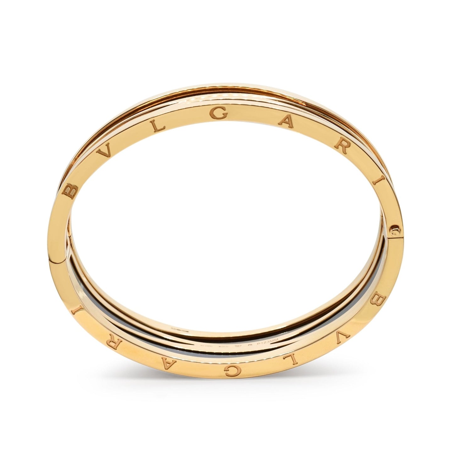 Bvlgari B.Zero1 Black Ceramic Bangle Size Medium - 18ct Rose Gold