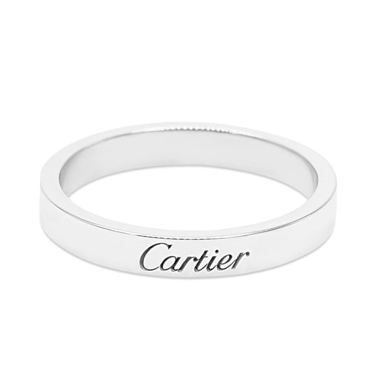 Cartier C de Cartier Wedding Band, 3mm Width Size 55- Platinum