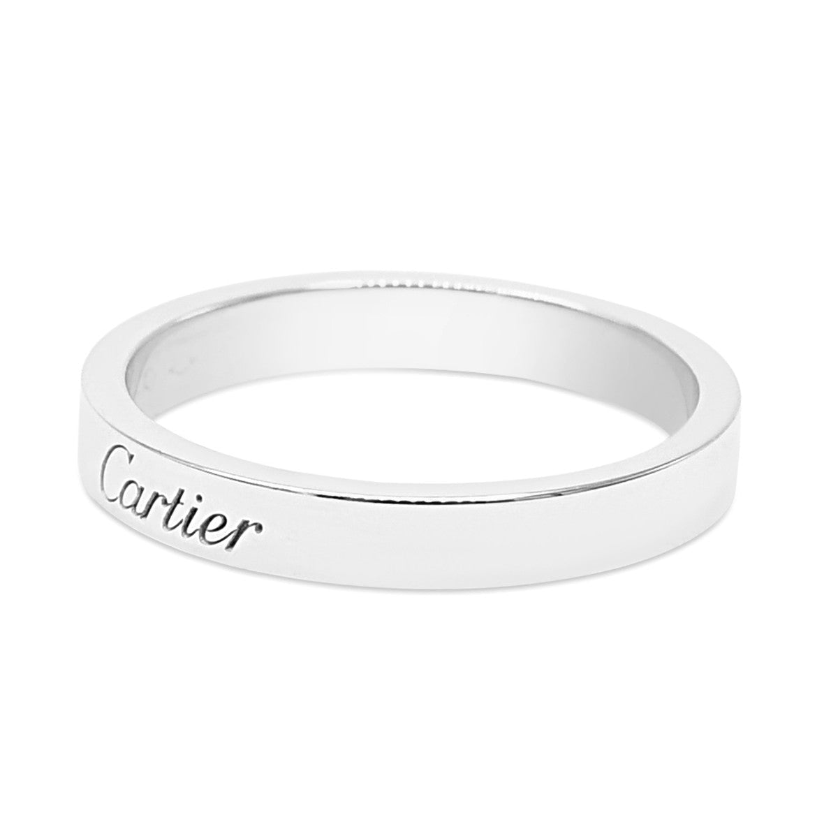 Cartier C de Cartier Wedding Band, 3mm Width Size 55- Platinum