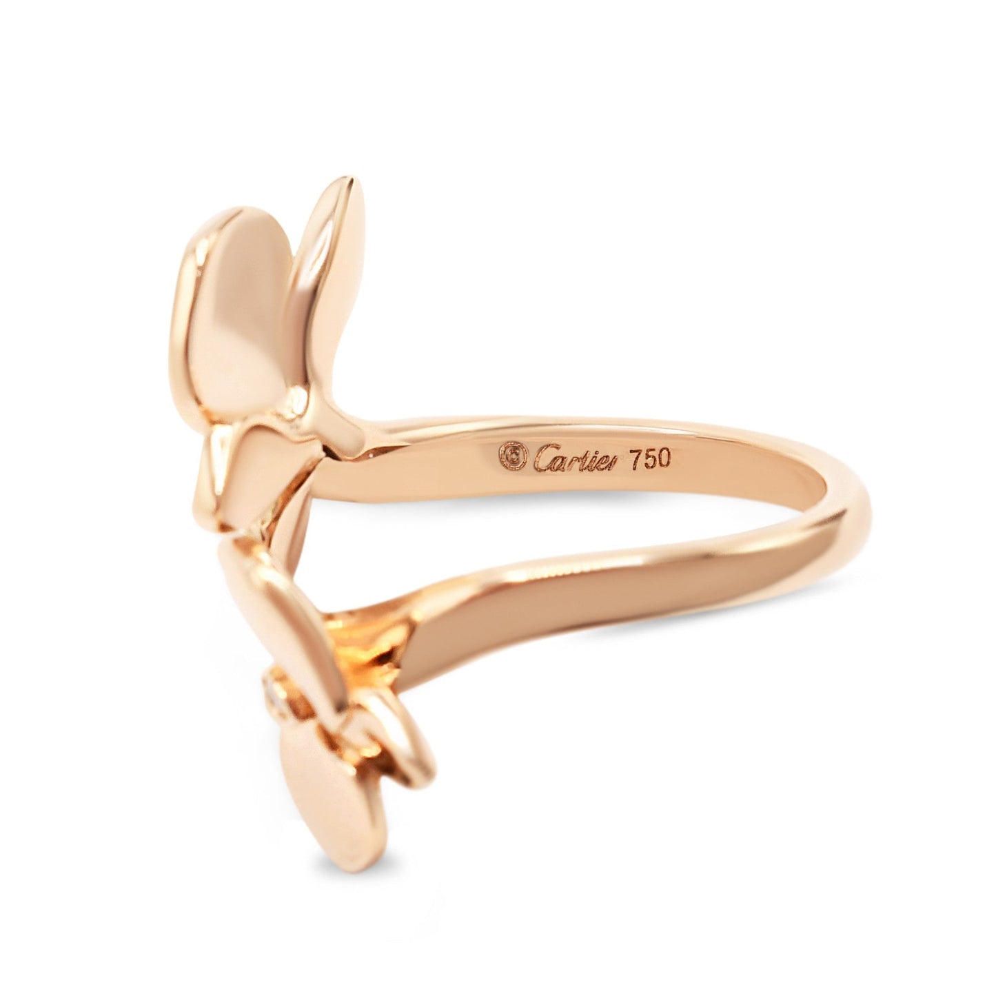 Cartier Caresse d'Orchidées Diamond Set Ring Size 52 - 18ct Rose Gold
