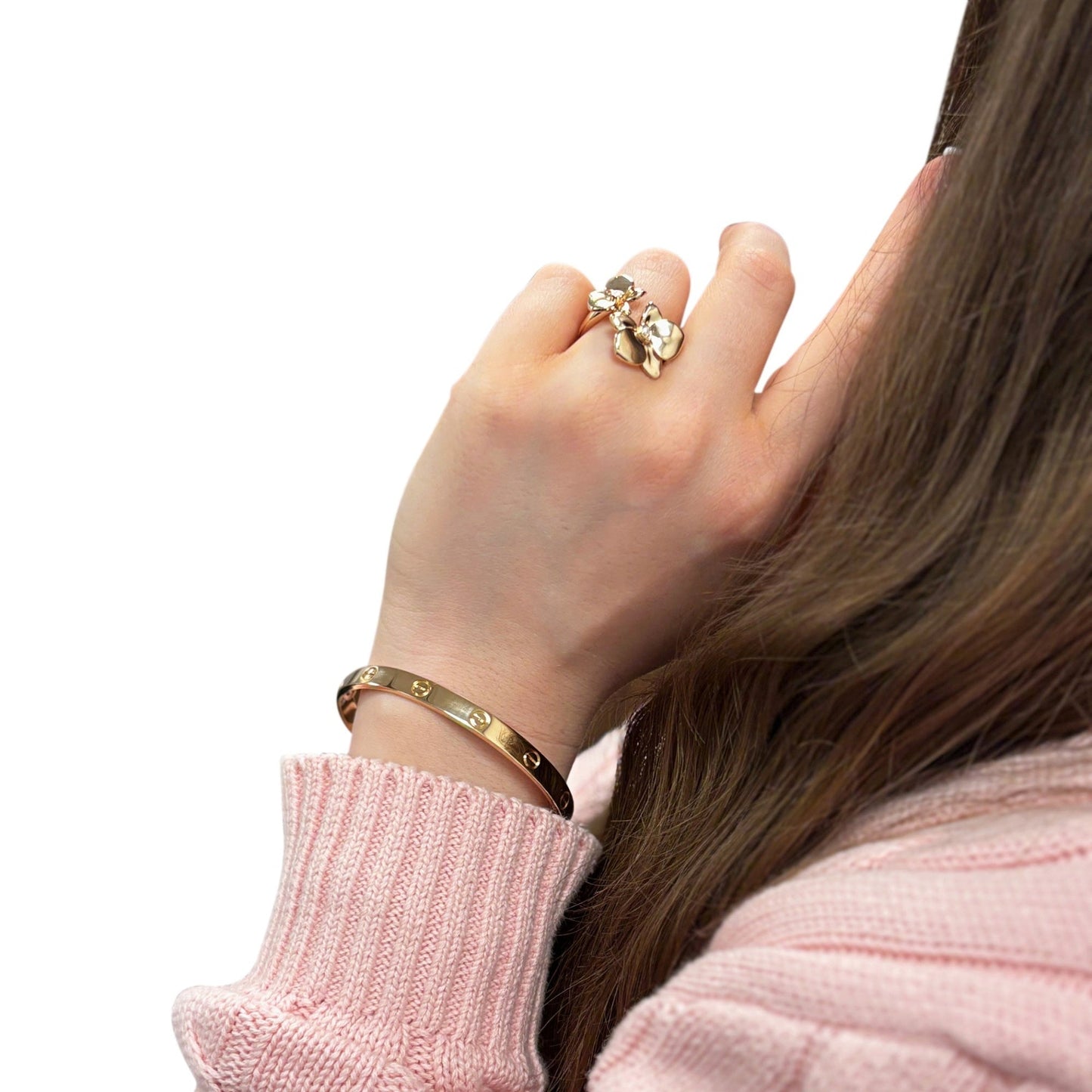 Cartier Caresse d'Orchidées Diamond Set Ring Size 52 - 18ct Rose Gold