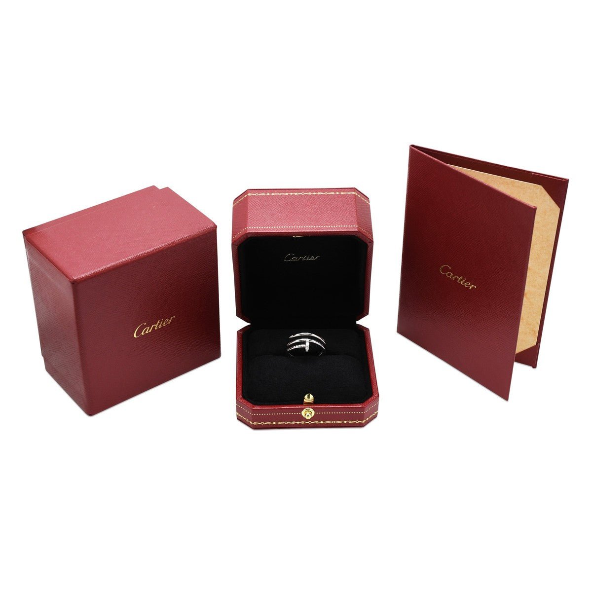 Cartier Juste Un Clou Ring, Double, Diamonds Size 57 - 18ct White Gold