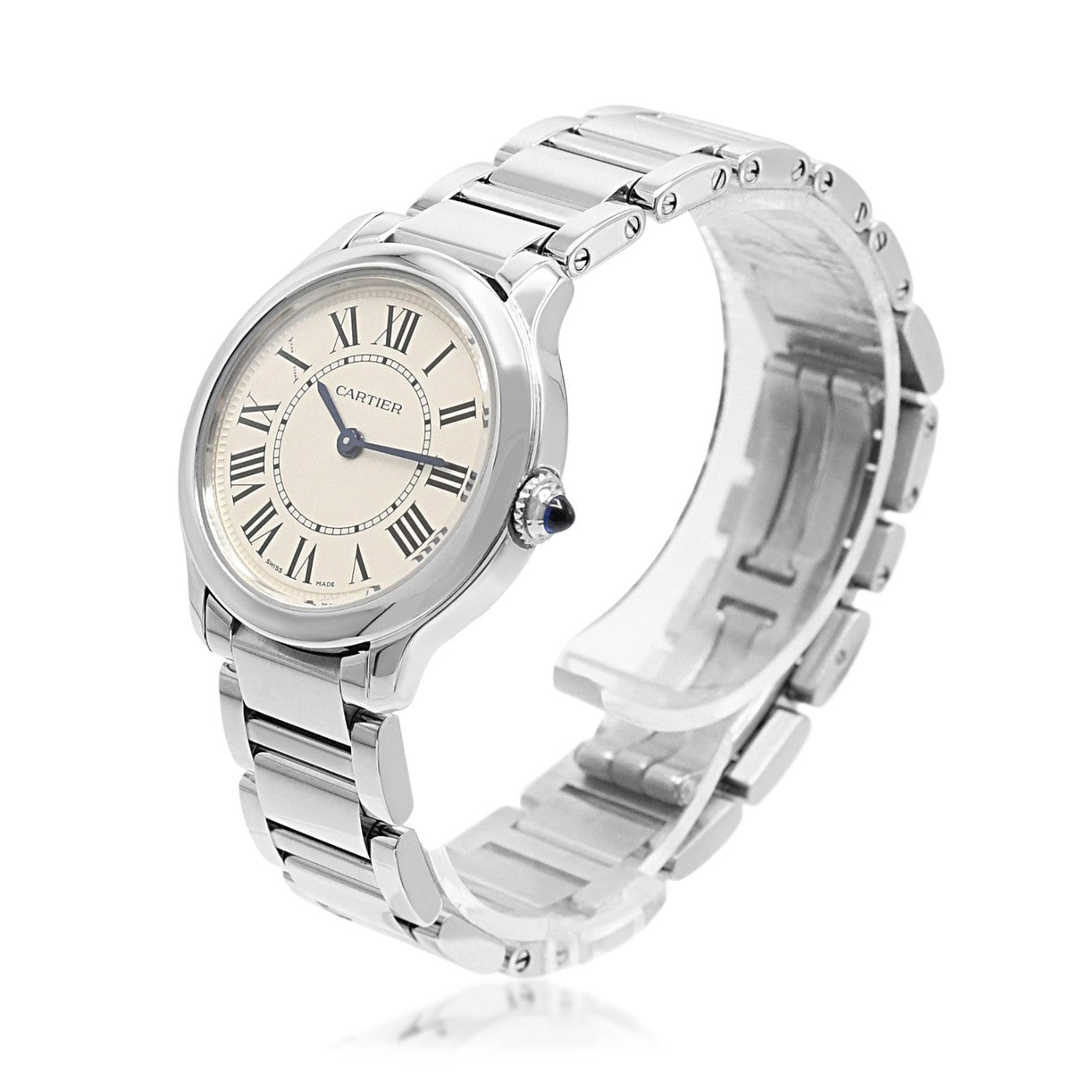 Cartier Santos Ronde Must 29mm Steel Quartz Watch Ref WSRN0033