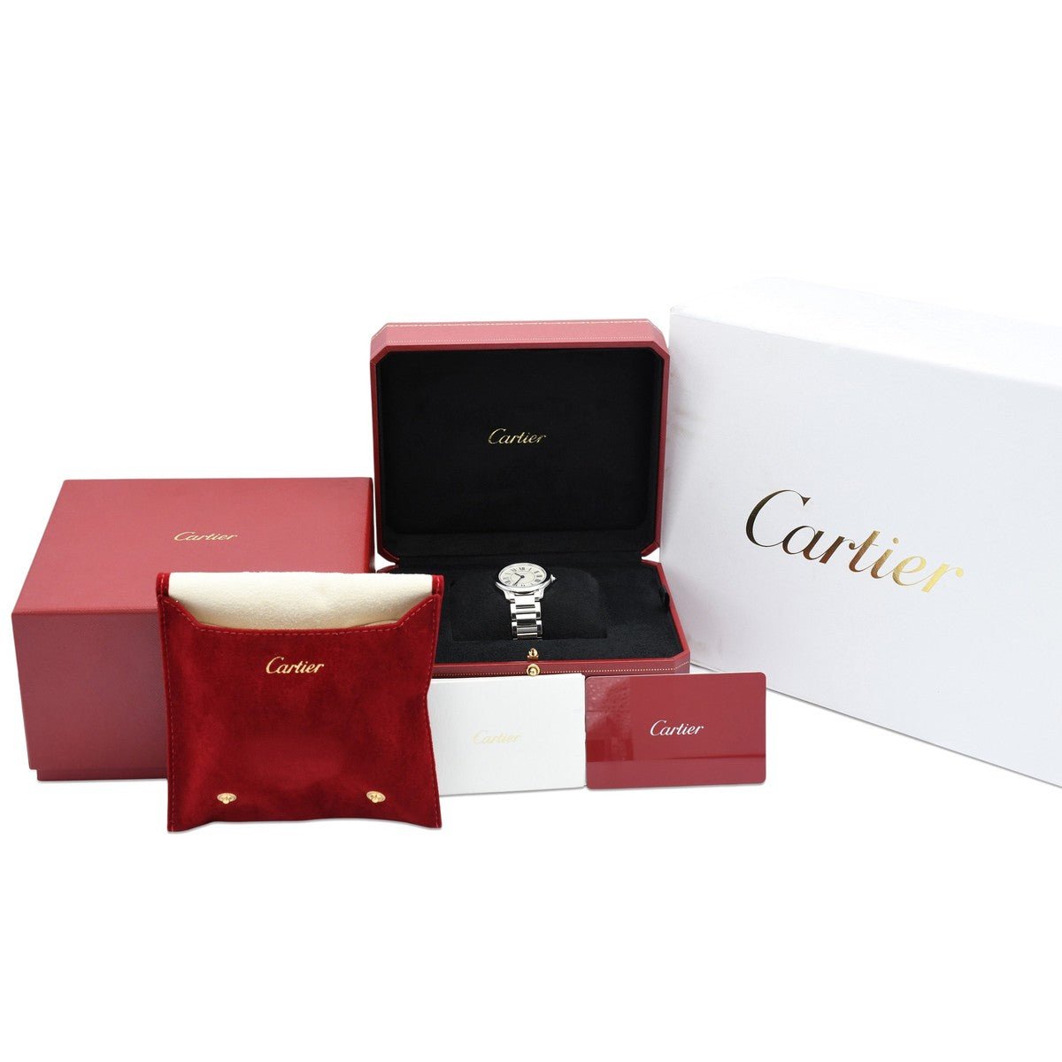 Cartier Santos Ronde Must 29mm Steel Quartz Watch Ref WSRN0033
