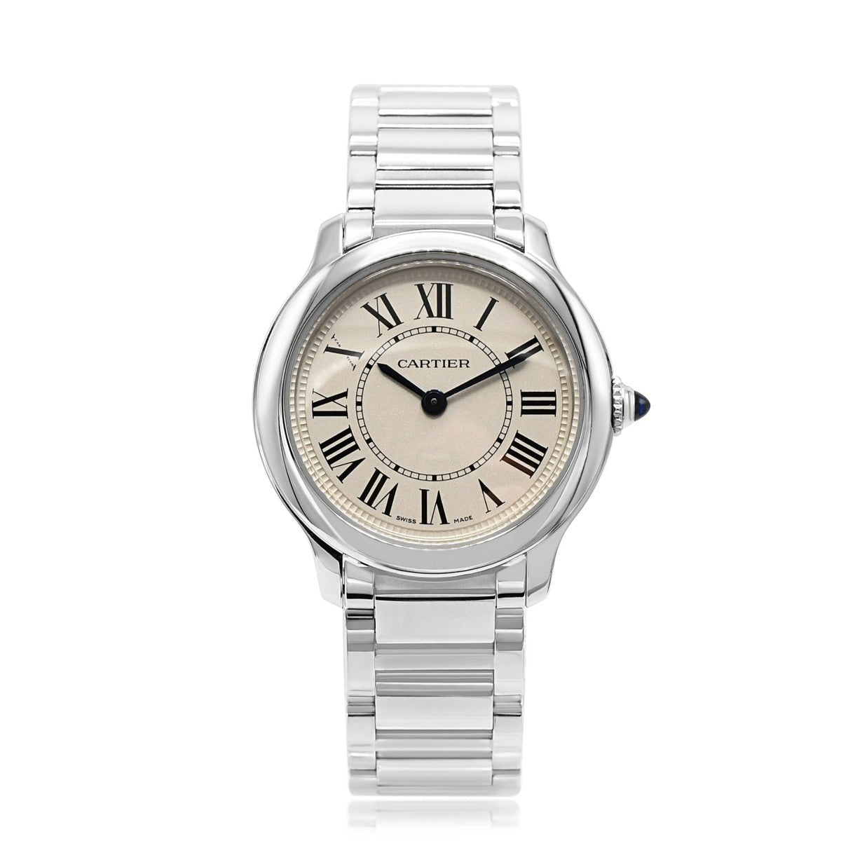 Cartier Santos Ronde Must 29mm Steel Quartz Watch Ref WSRN0033