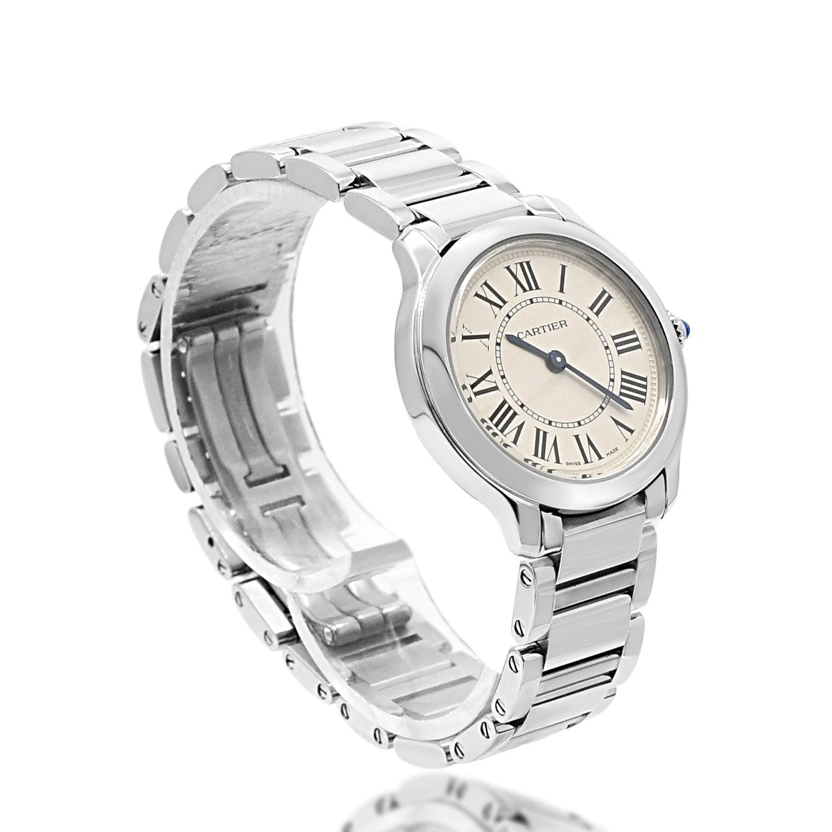 Cartier Santos Ronde Must 29mm Steel Quartz Watch Ref WSRN0033