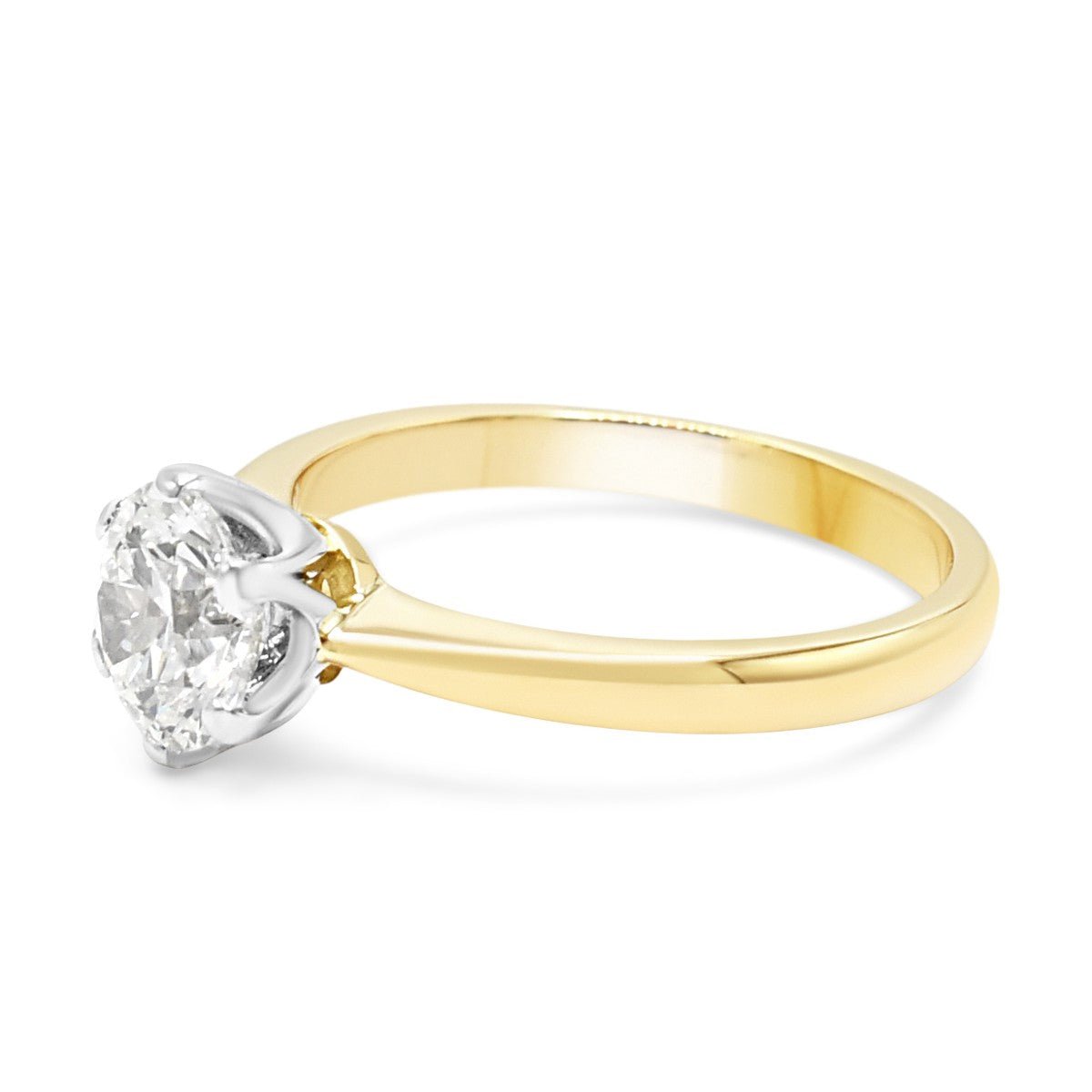 Certificated Brilliant Cut Diamond Handmade Ring -18ct Gold & Platinum