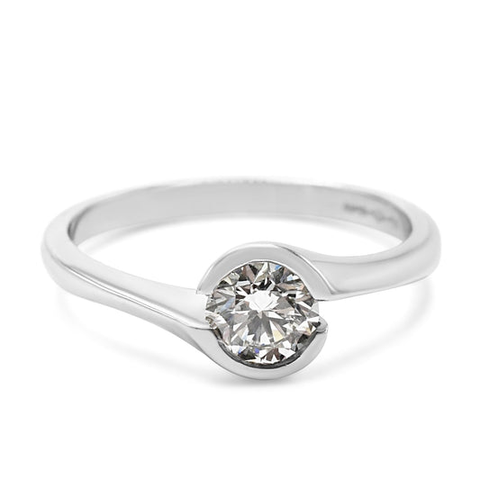 Certificated Brilliant Cut Diamond Ring - Platinum