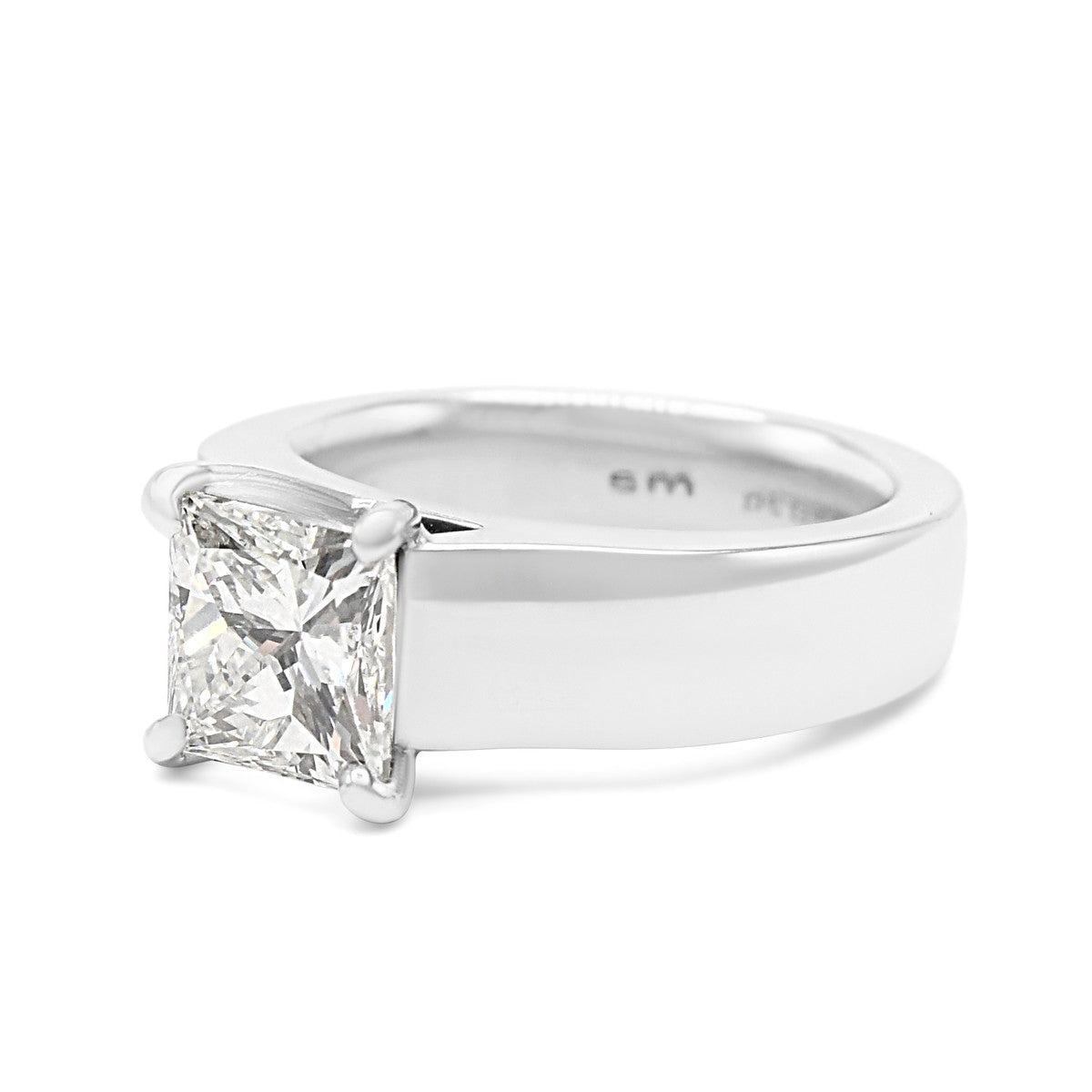 Certificated Princess Cut 1.84ct Diamond Ring