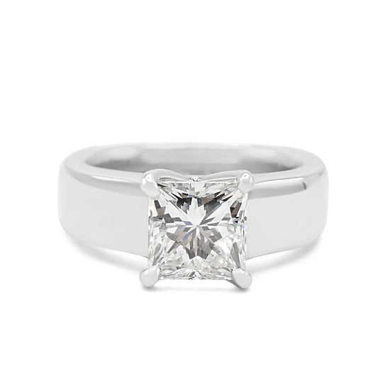 Certificated Princess Cut 1.84ct Diamond Ring