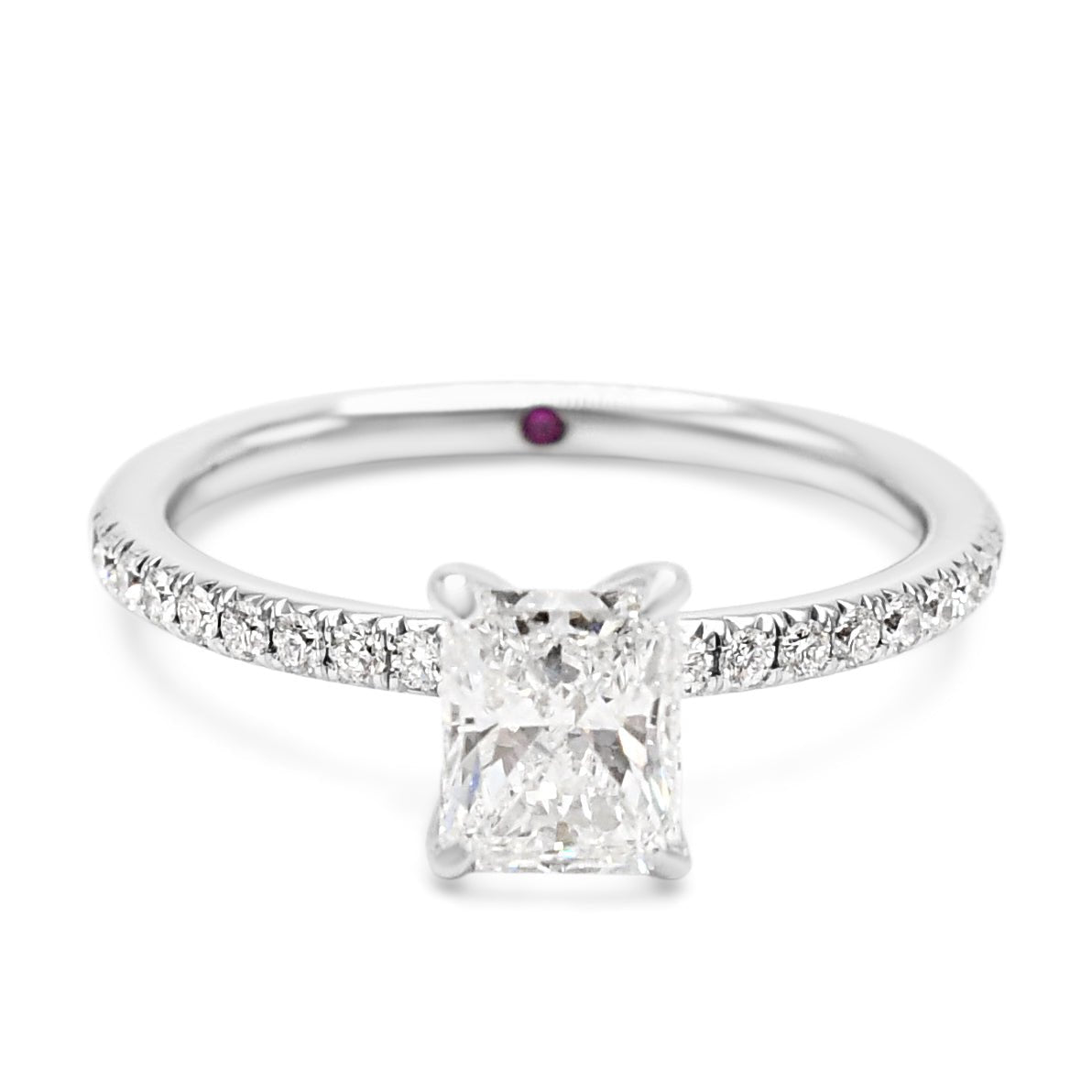 Certificated Rectangular Modified Brilliant Cut Diamond Ring