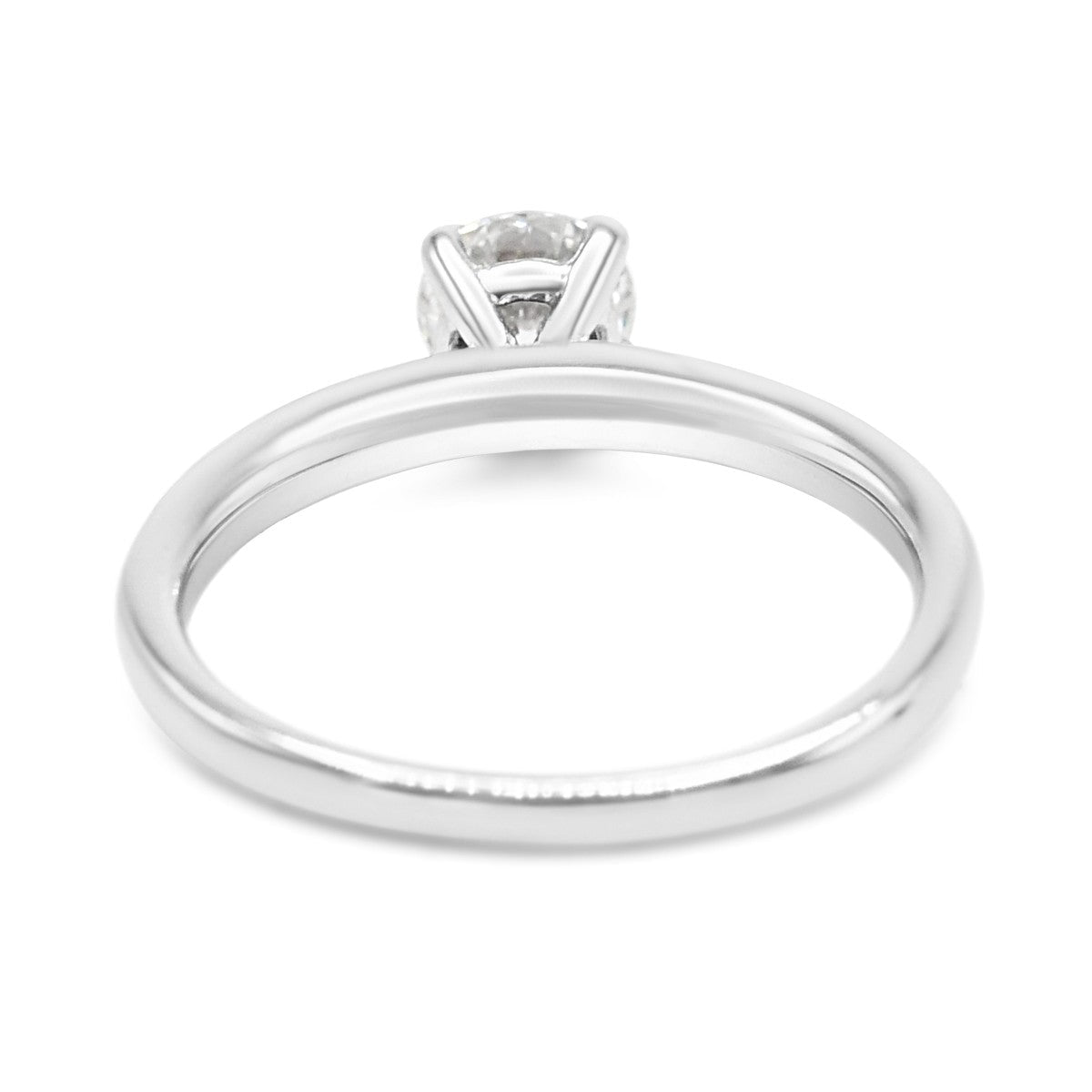 Certificated Solitaire Brilliant Cut Diamond Ring, Diamond Shoulders