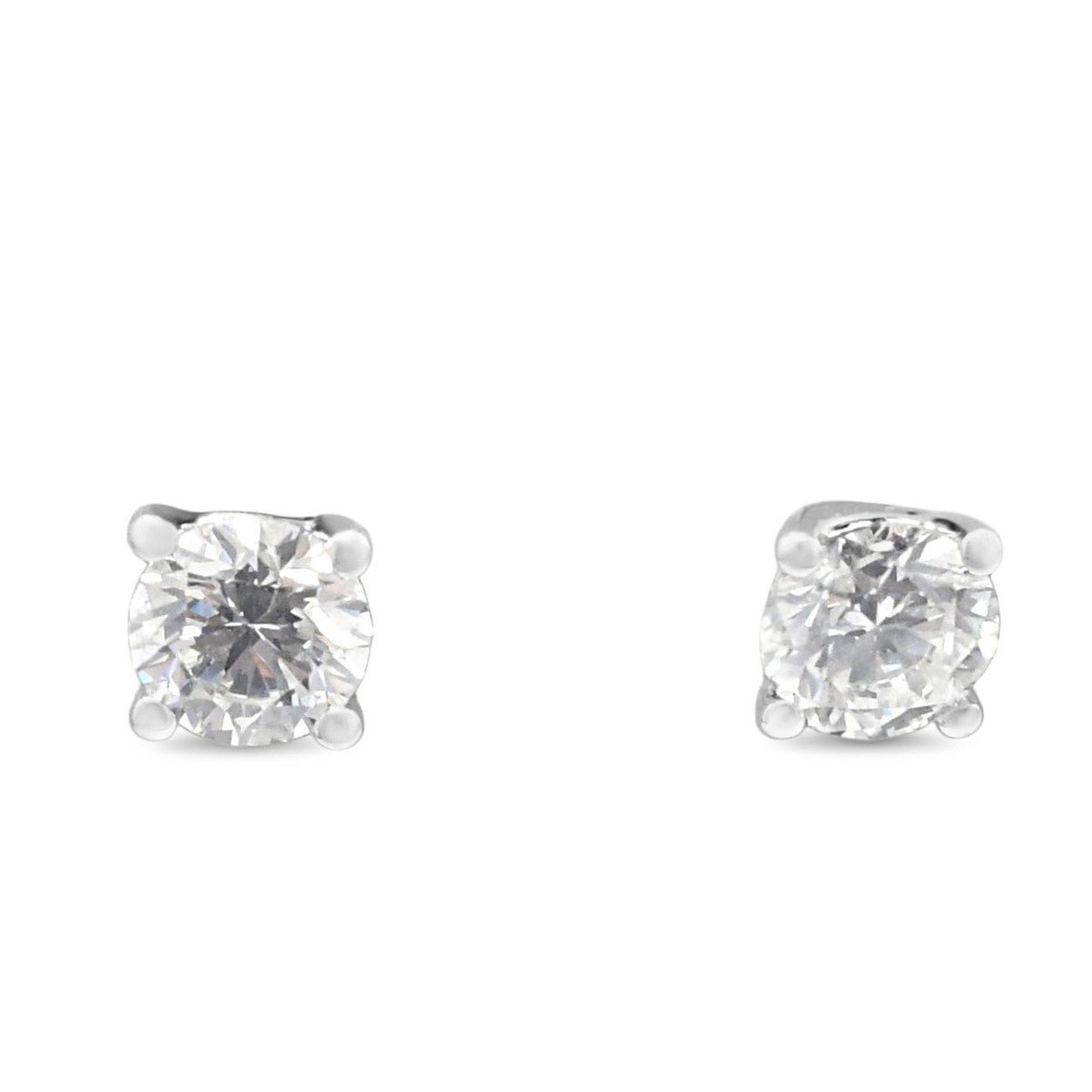 Certificated Solitiare Brilliant Cut Diamond Stud Earrings