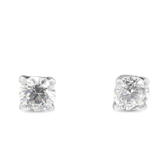 Certificated Solitiare Brilliant Cut Diamond Stud Earrings