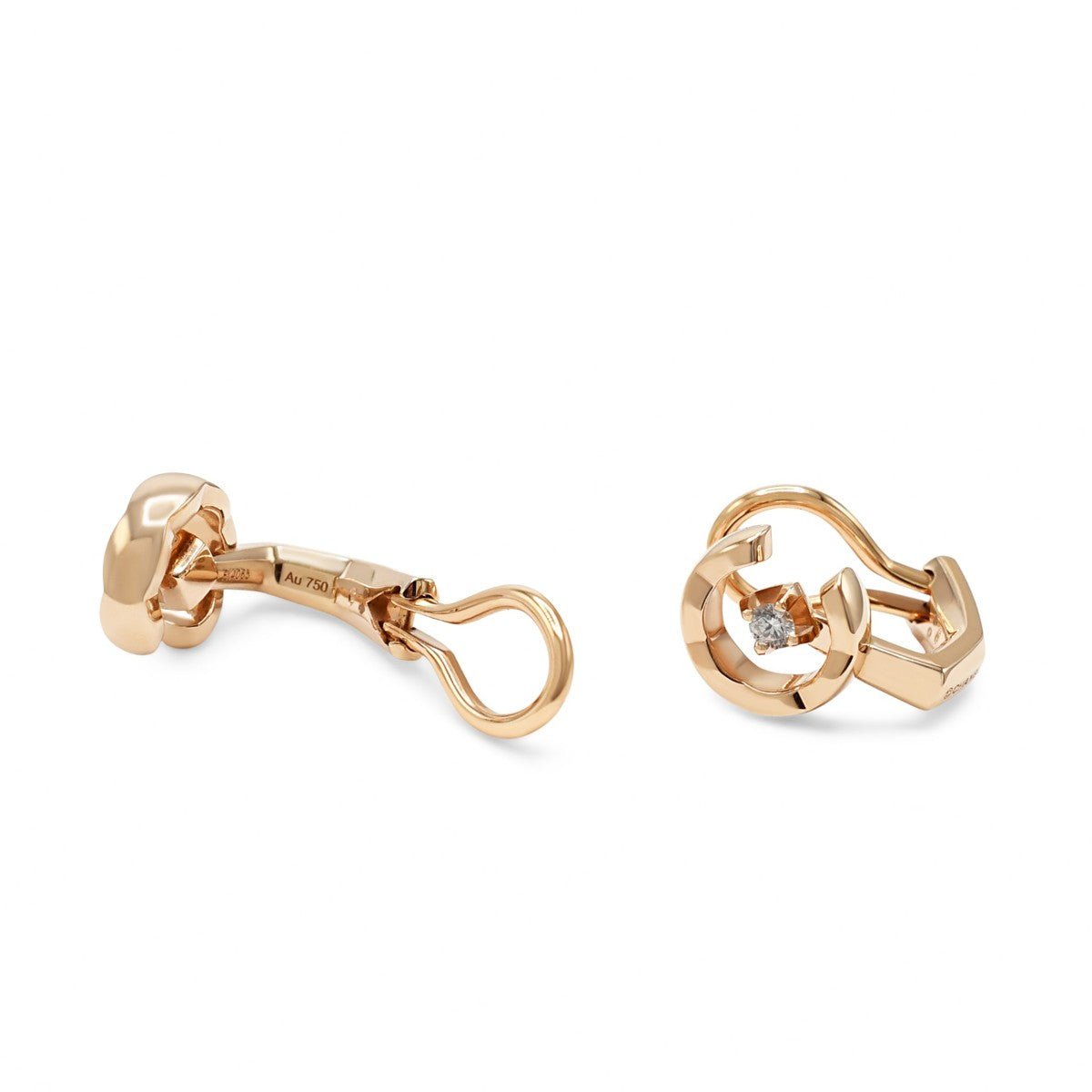 Chanel COCO Quilted C Motif Clip Earrings - 18ct Rose Gold