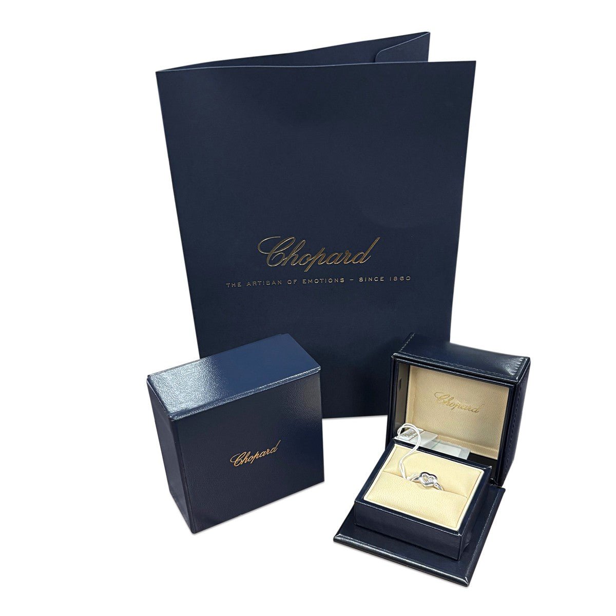 Chopard Happy Diamonds Ring Size 52 - 18ct White Gold