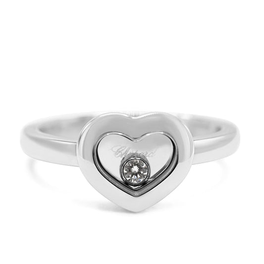 Chopard Happy Diamonds Ring Size 52 - 18ct White Gold